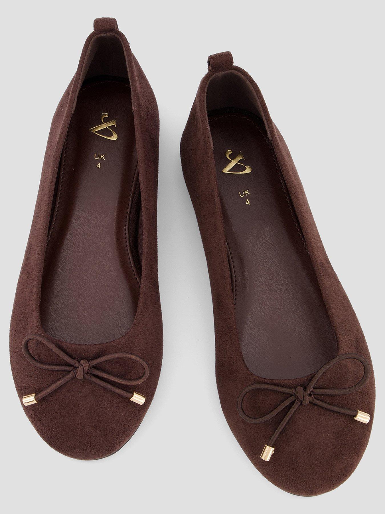 the-very-collection-extra-wide-fit-ballet-flat-shoe-brownoutfit