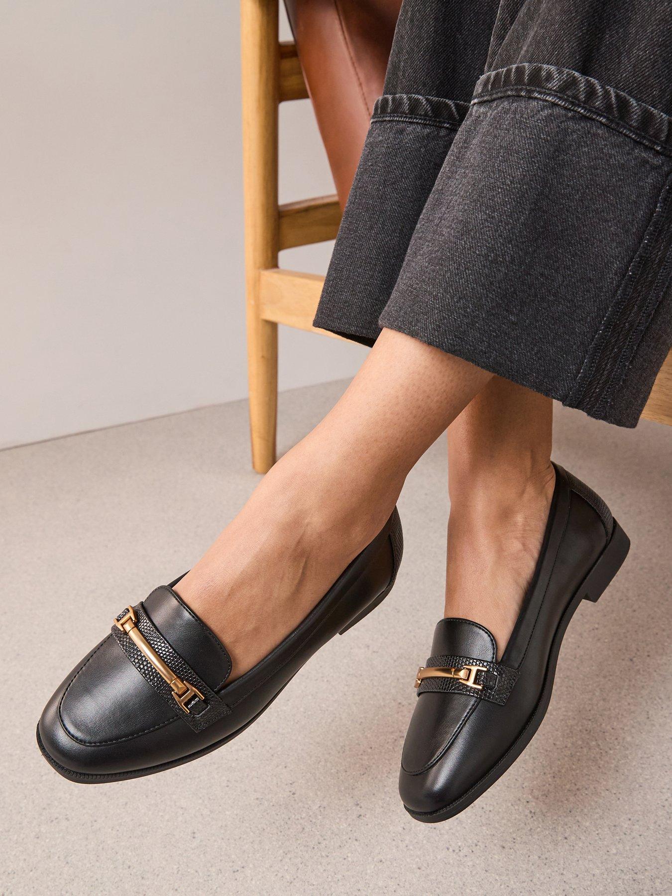 Image 1 of 7 of The Very Collection Wide Fit Loafer - Black