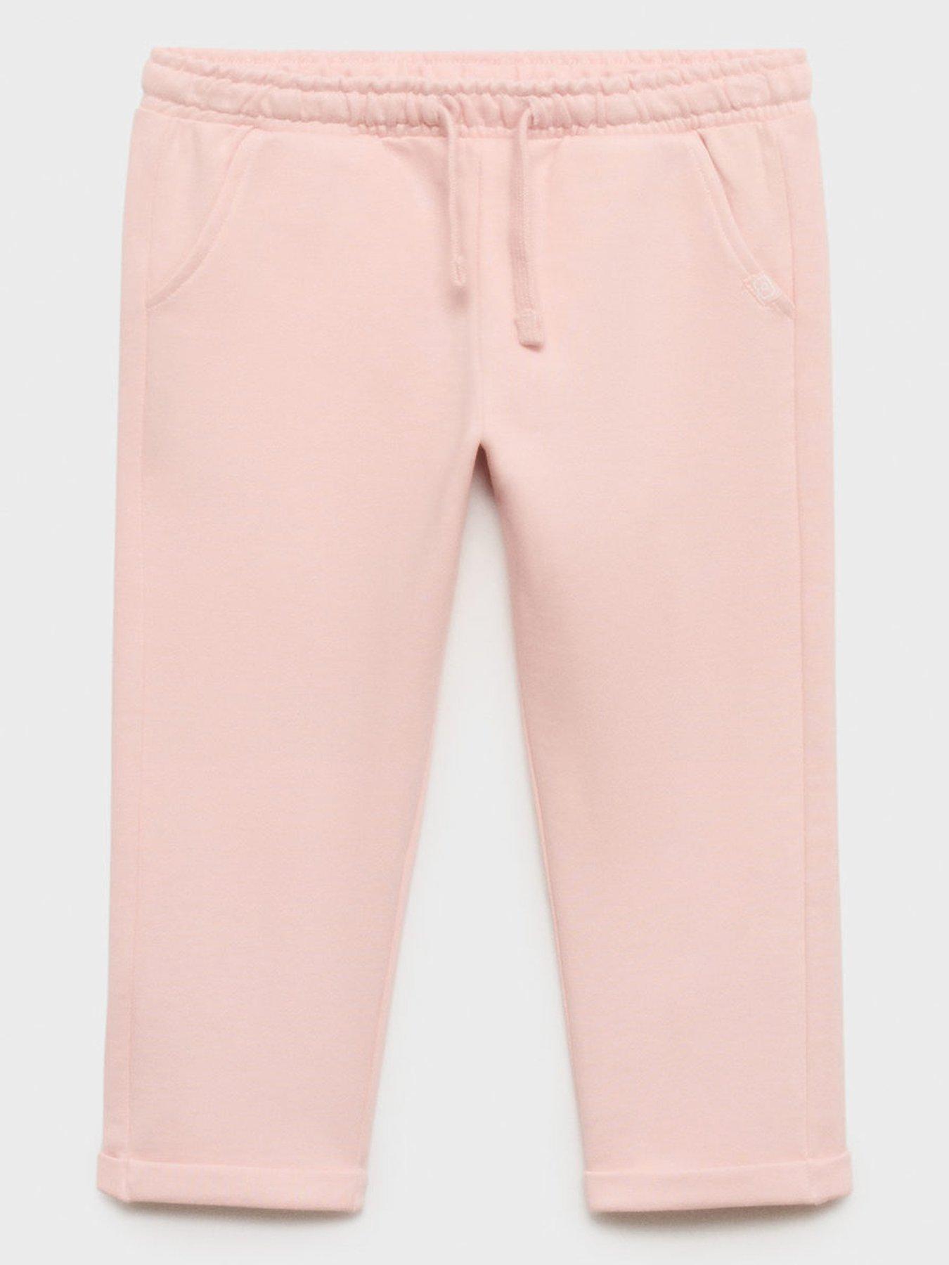 Mango Younger Girls Straight Leg Joggers - Light Pink