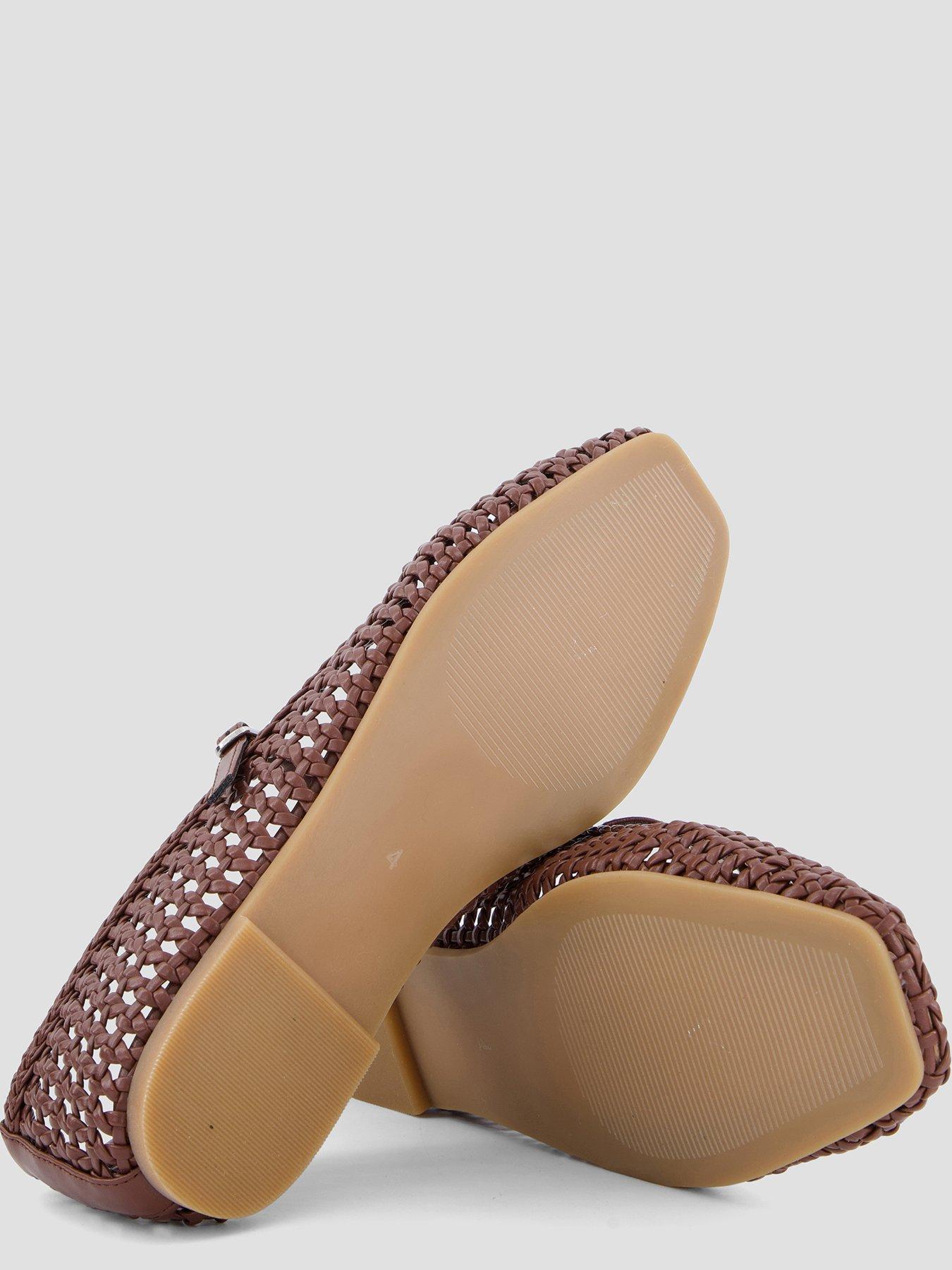 Image 5 of 7 of The Very Collection Square Toe Woven Ballet Flat - Chocolate