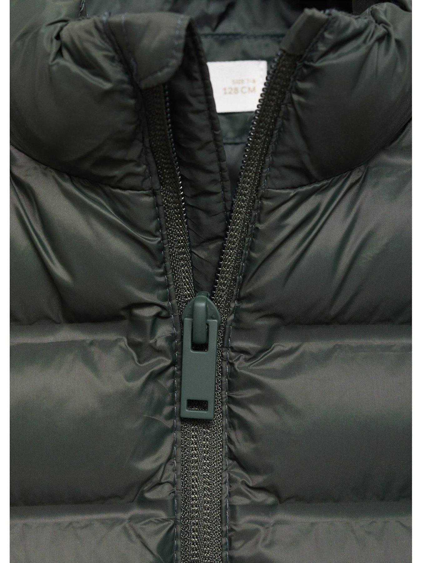 Image 4 of 4 of Mango Boys Quilted Gilet - Khaki