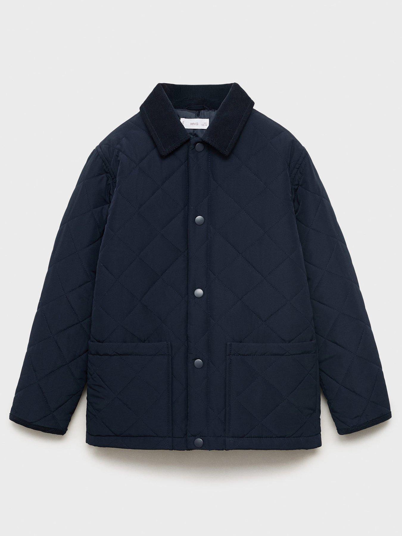 Mango Boys Quilted Jacket - Navy