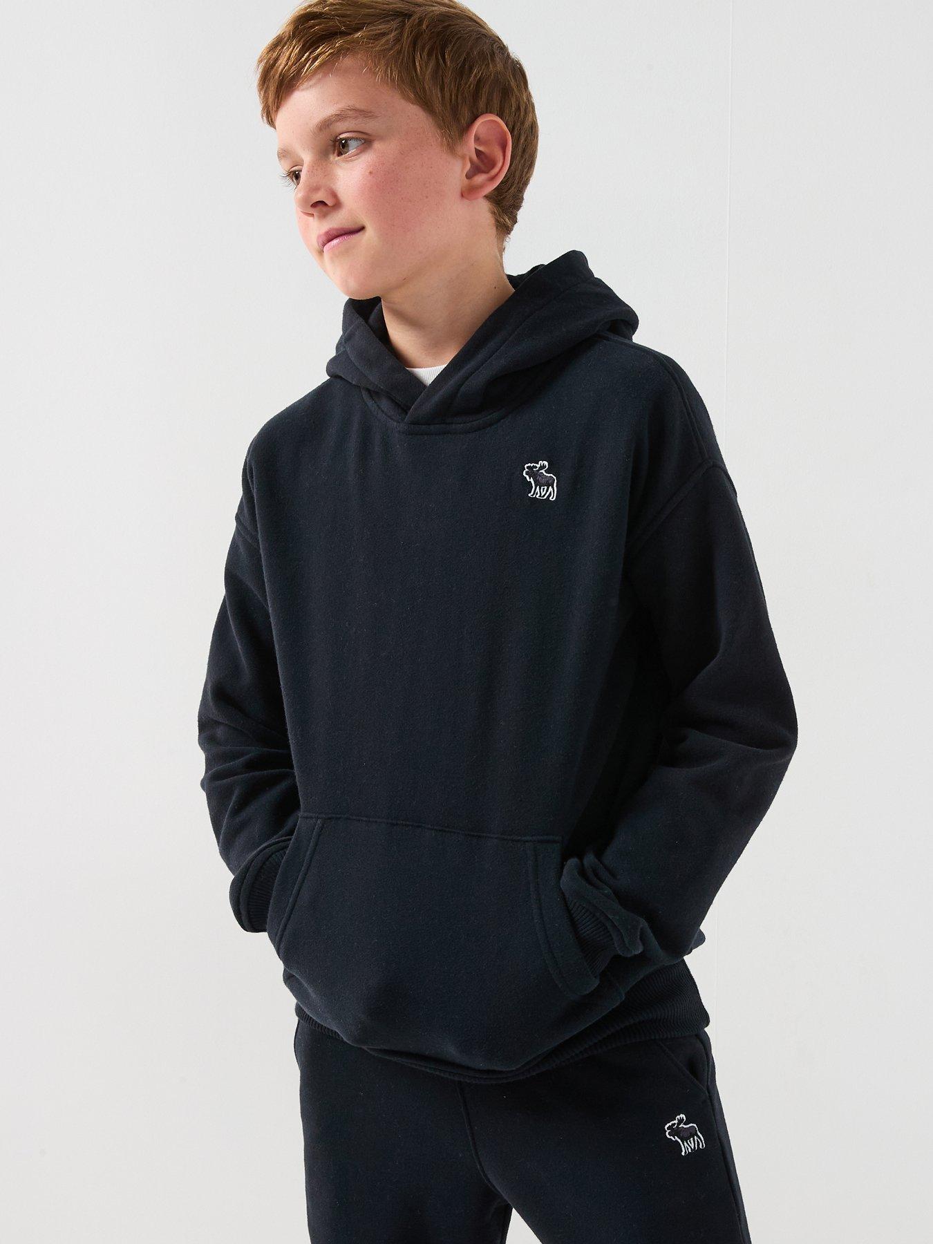 Abercrombie & Fitch Boys Essentials Fleece Hoodie - Black