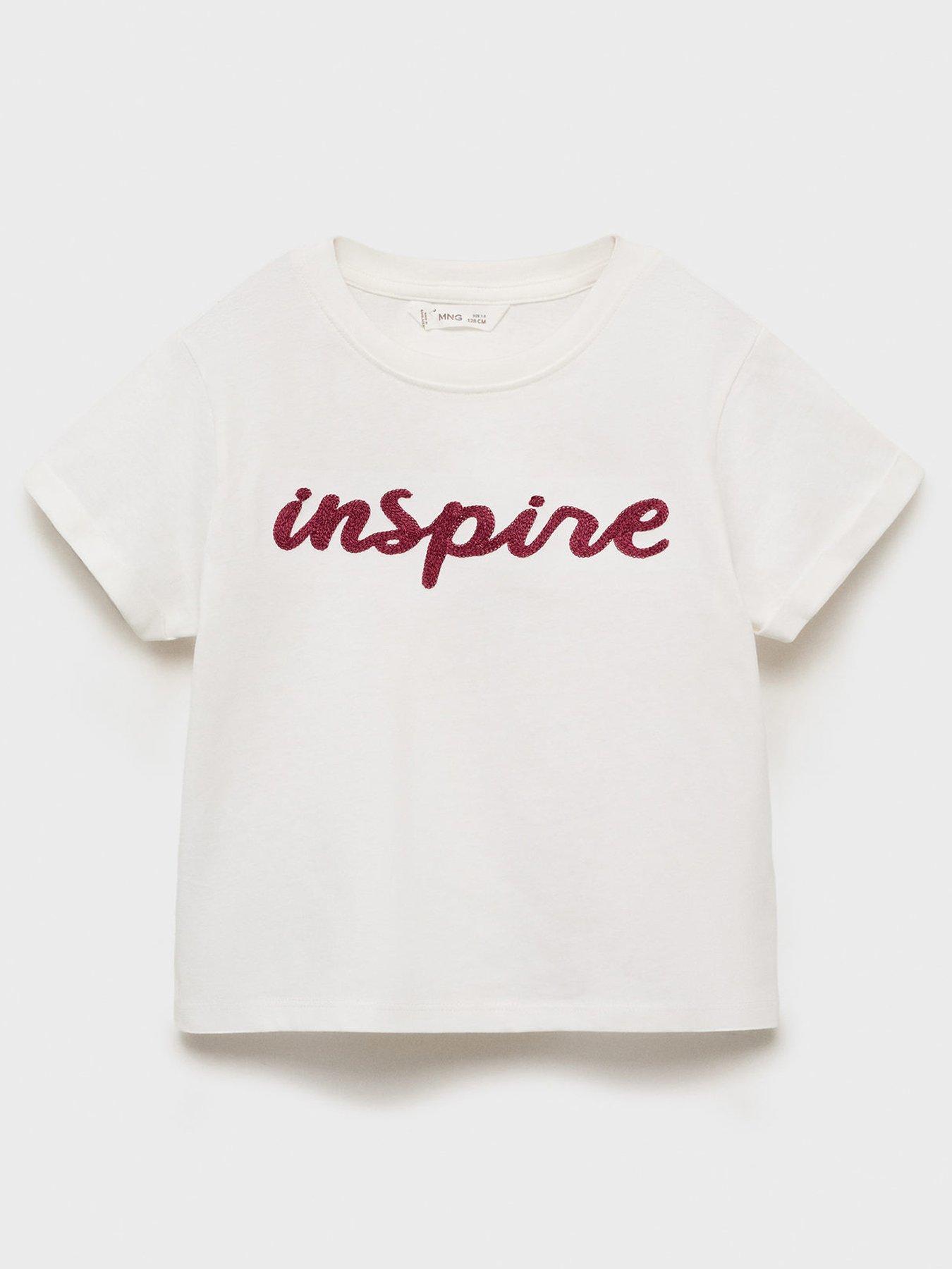 Mango Girls Inspire Short Sleeve T-Shirt - Light Cream