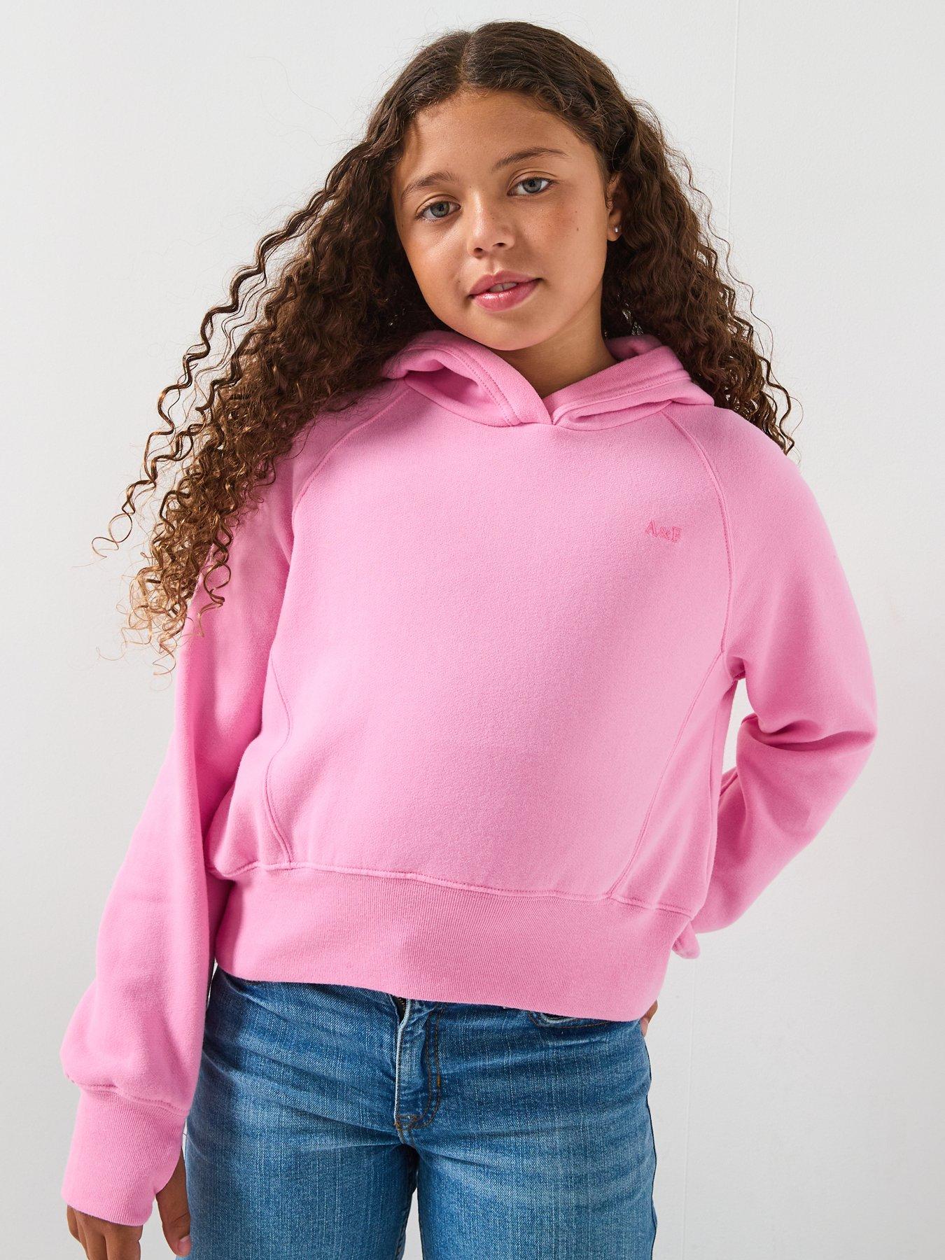 Abercrombie & Fitch Girls Essential Pullover Hoodie - Pink