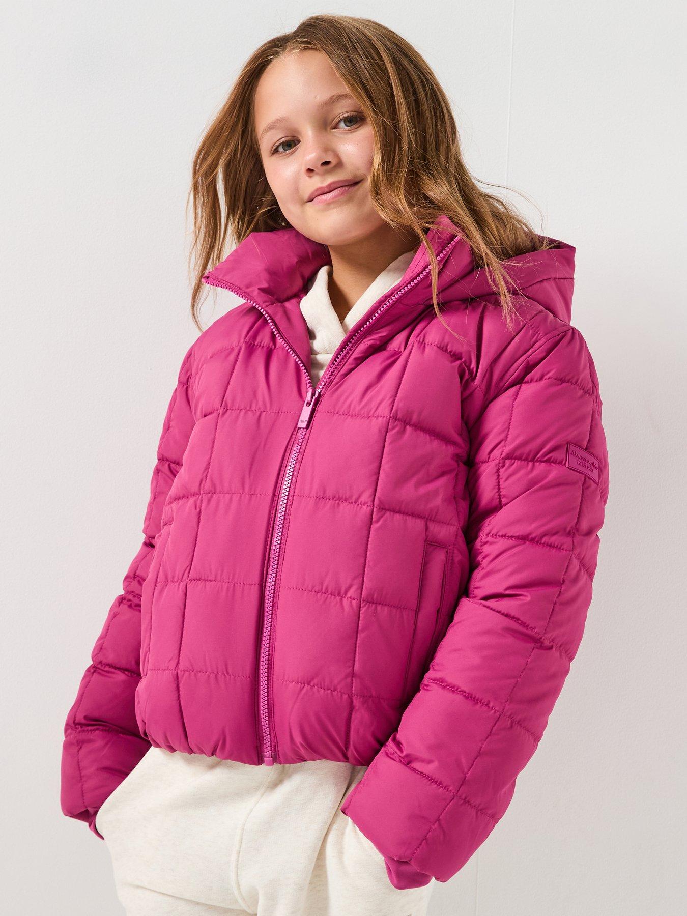 Abercrombie & Fitch Girls Midweight Padded Jacket - Pink