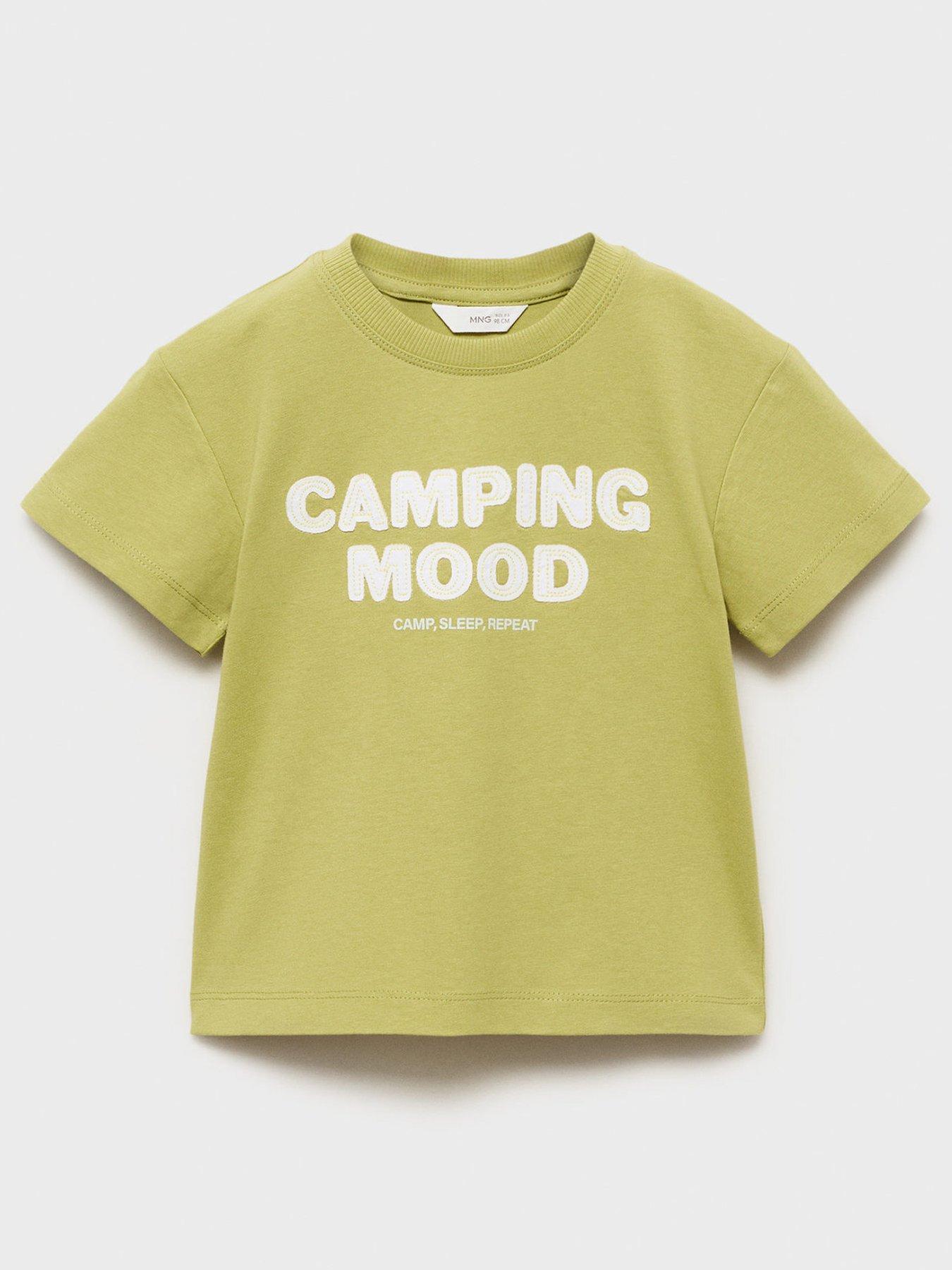 Mango Younger Boys Camping Short Sleeve T-Shirt - Bright Green
