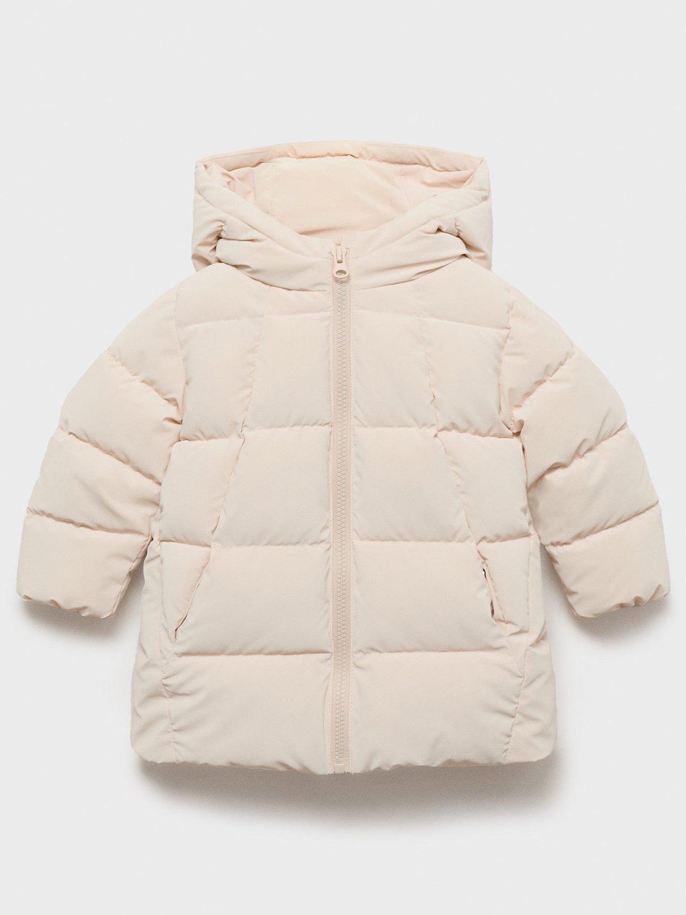 Image 1 of 4 of Mango Younger Girls Padded Coat - Cream