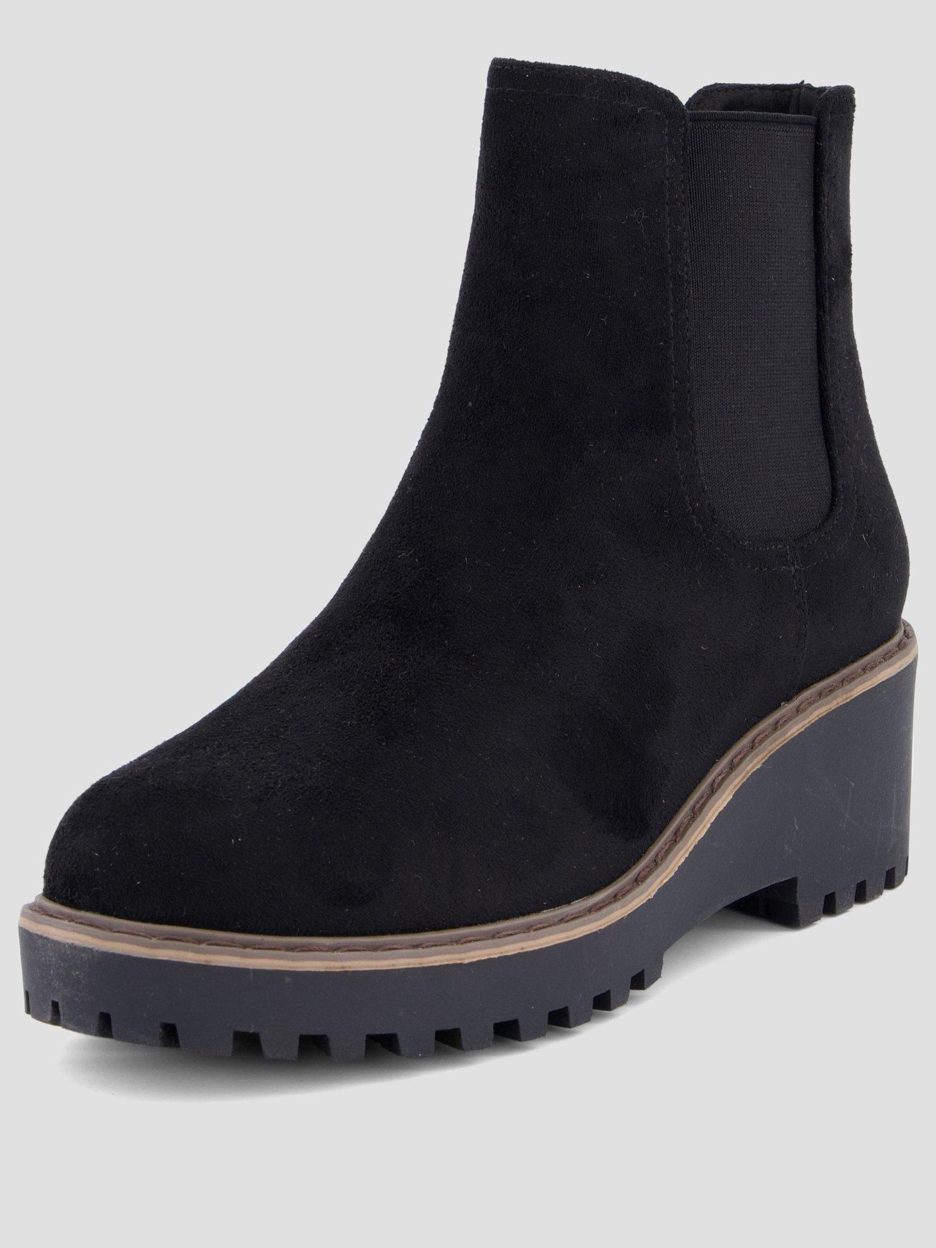 Image 2 of 7 of The Very Collection Wedge Ankle Boot - Black