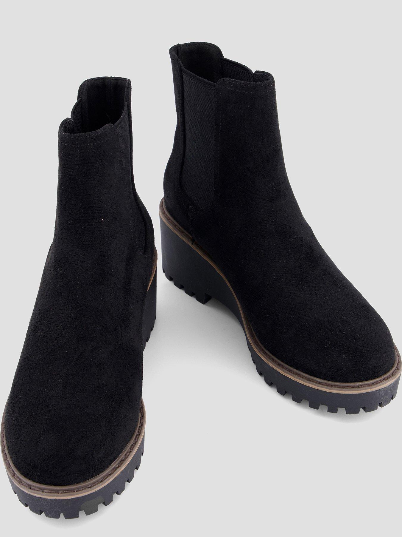 Image 3 of 7 of The Very Collection Wedge Ankle Boot - Black