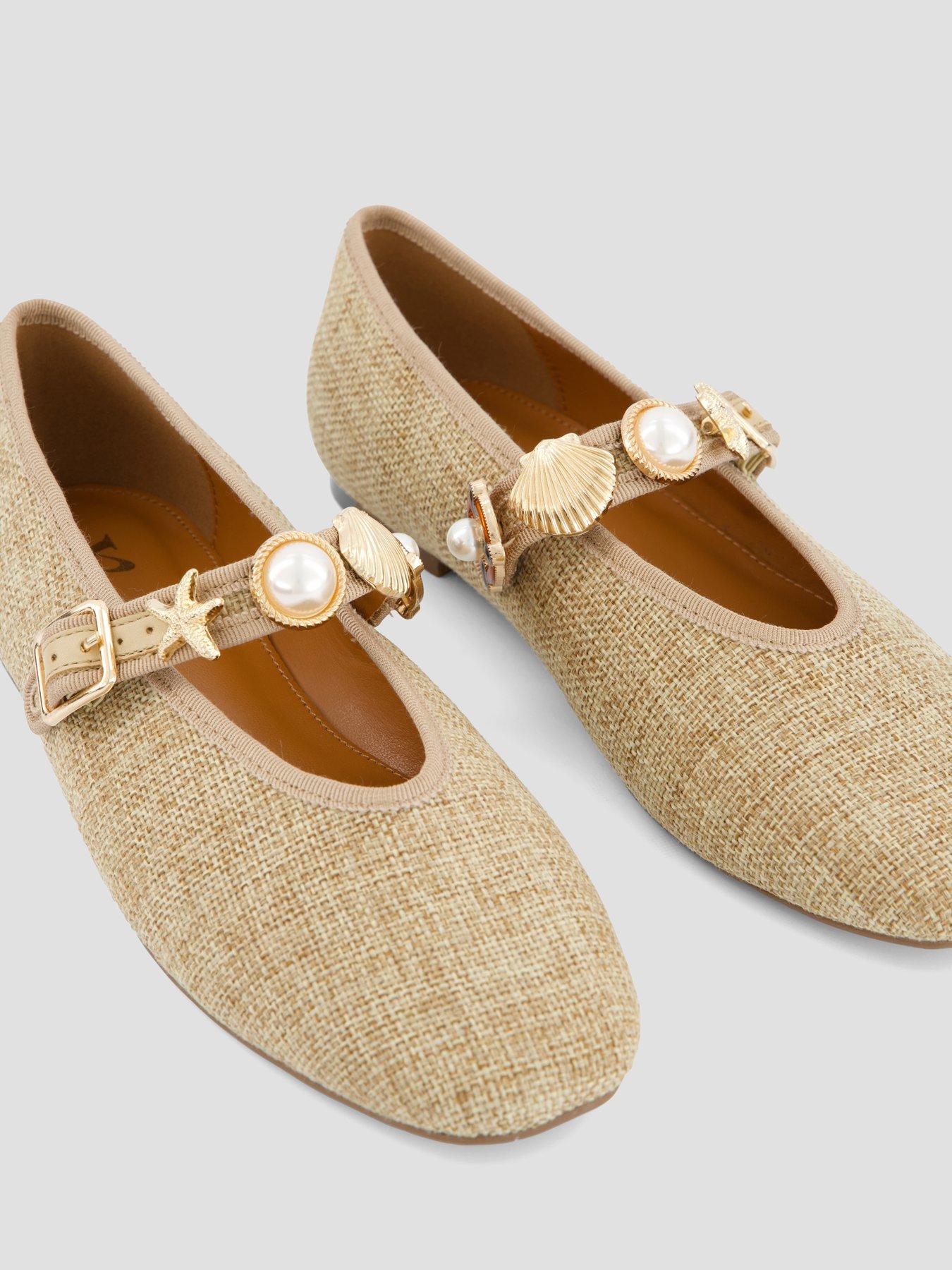 Image 5 of 7 of The Very Collection Beaded Ballet Flat Shoe - Red