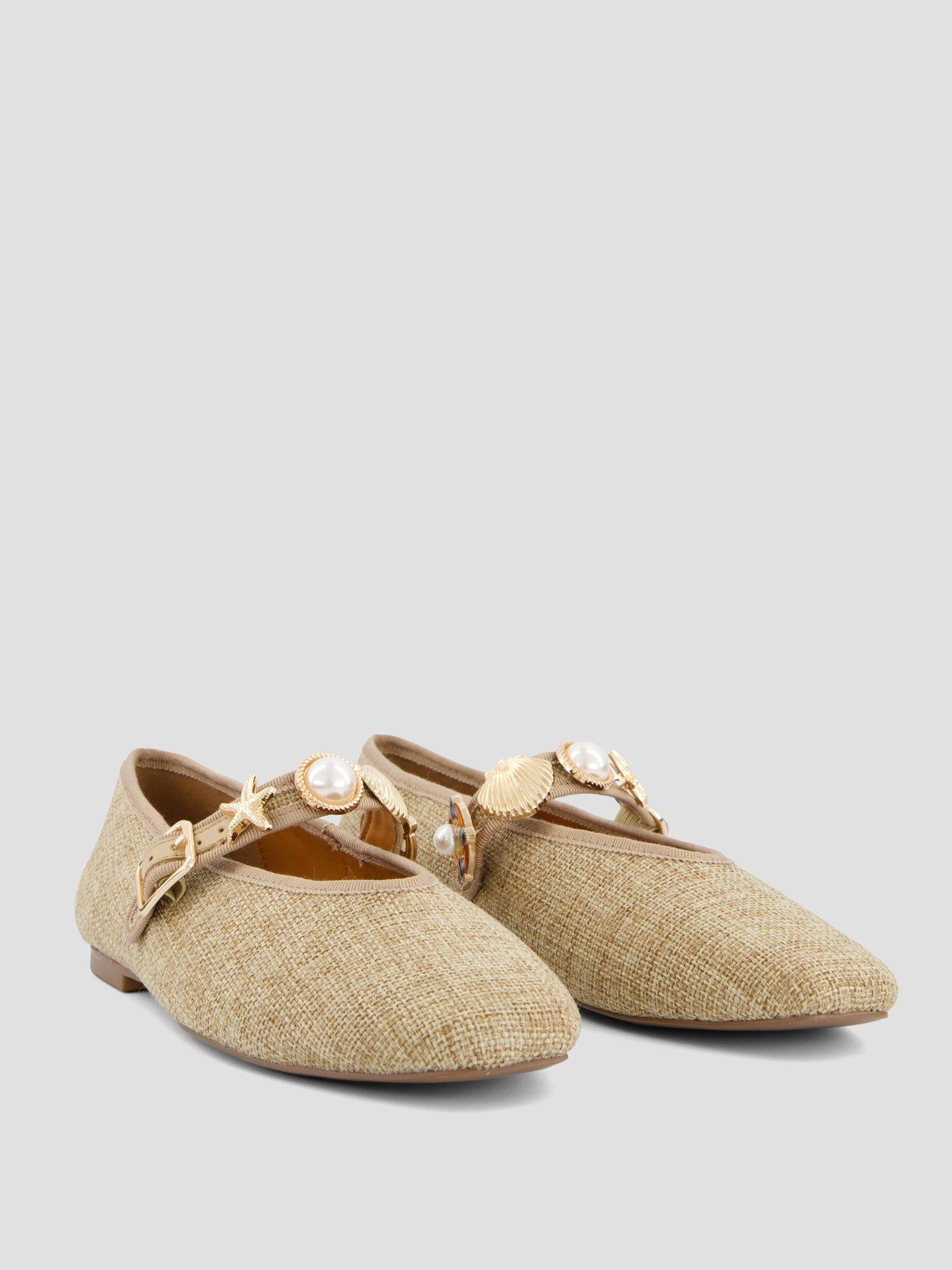 Image 6 of 7 of The Very Collection Beaded Ballet Flat Shoe - Red