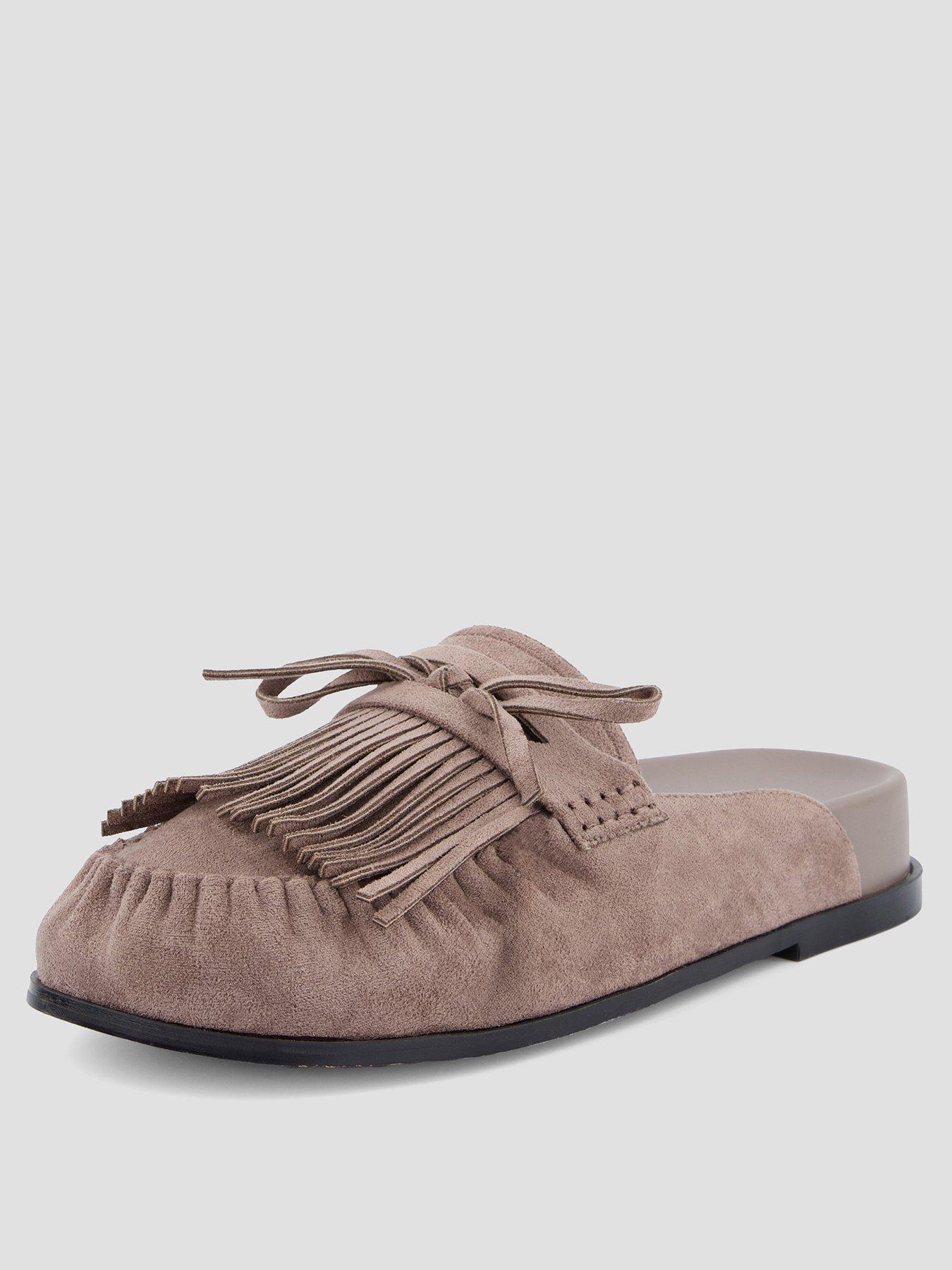Image 2 of 6 of The Very Collection Mule Moccasin Loafer Shoe - Brown