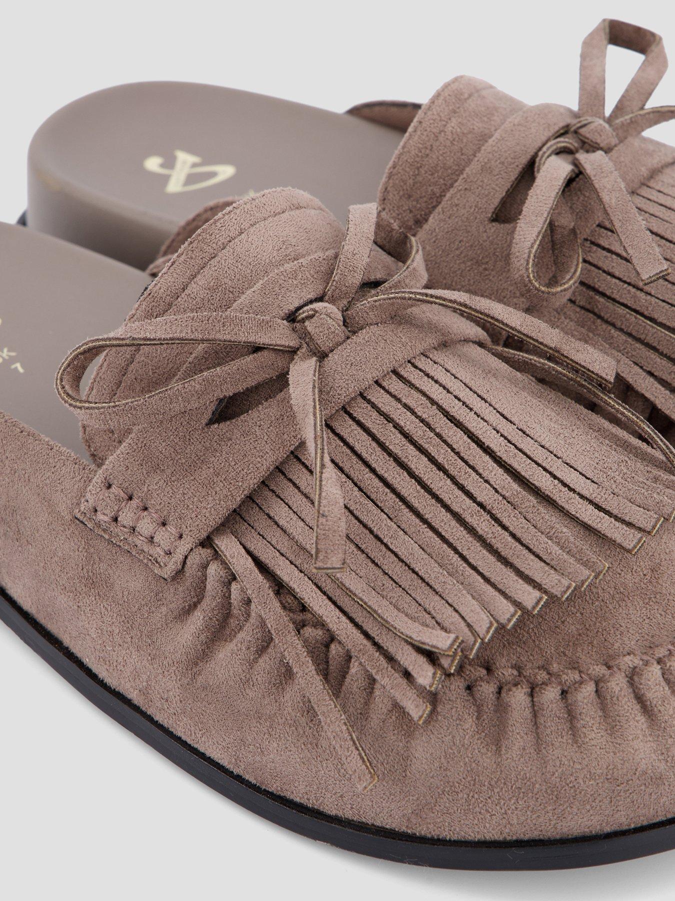 Image 5 of 6 of The Very Collection Mule Moccasin Loafer Shoe - Brown