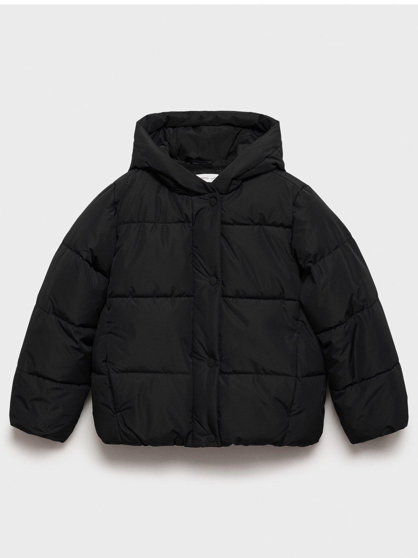 Image 1 of 4 of Mango Girls Padded Coat - Black