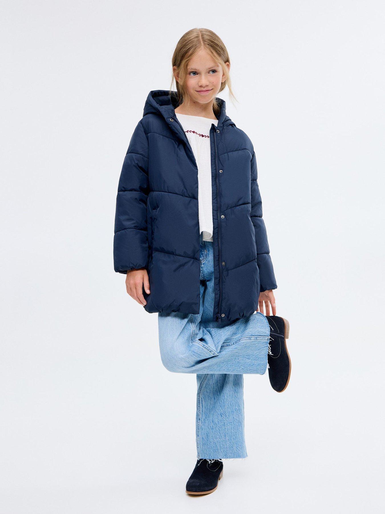 mango-girls-padded-longline-coat-navyoutfit