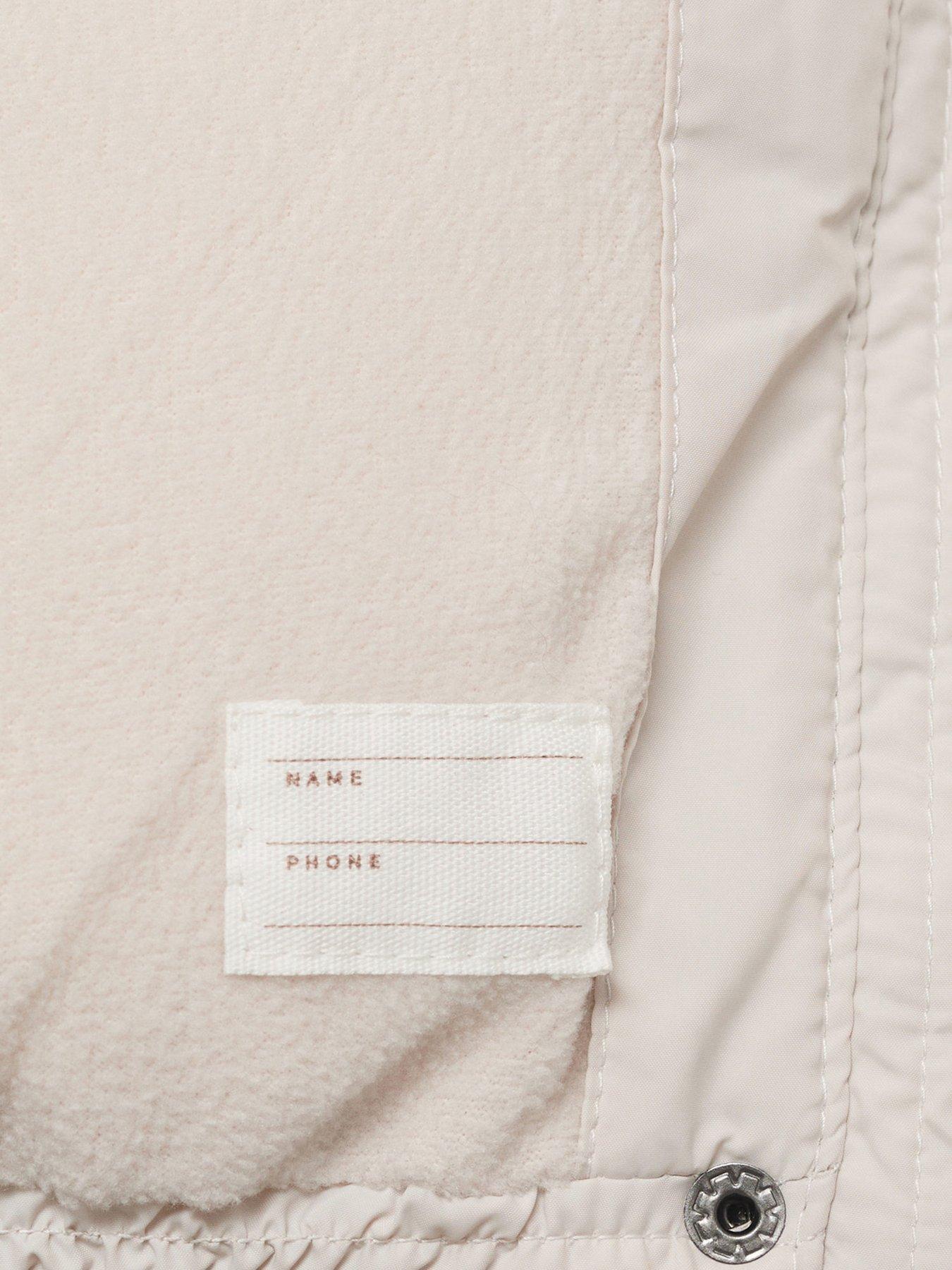 Image 3 of 4 of Mango Girls Padded Longline Coat - Cream