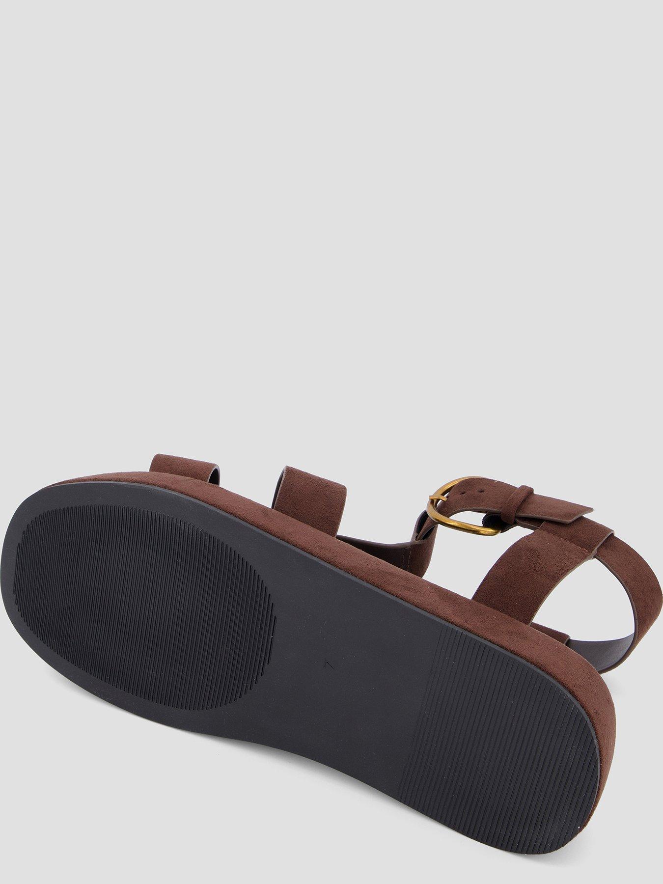 Image 5 of 7 of The Very Collection Wide Fit Gladiator Flatform Sandal - Brown