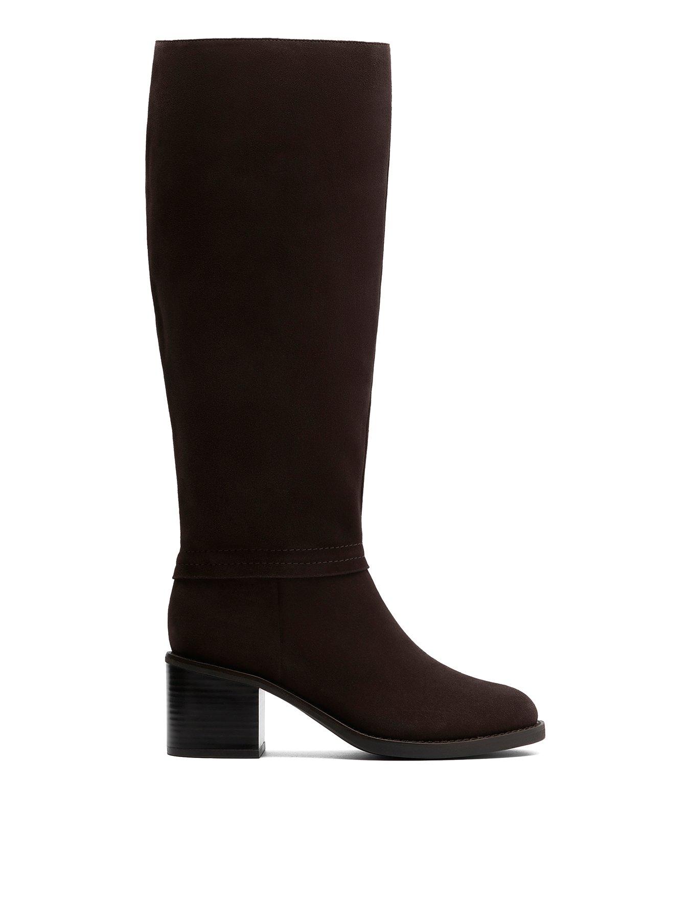 Clarks Chamberly Hi Knee Boots - Brown