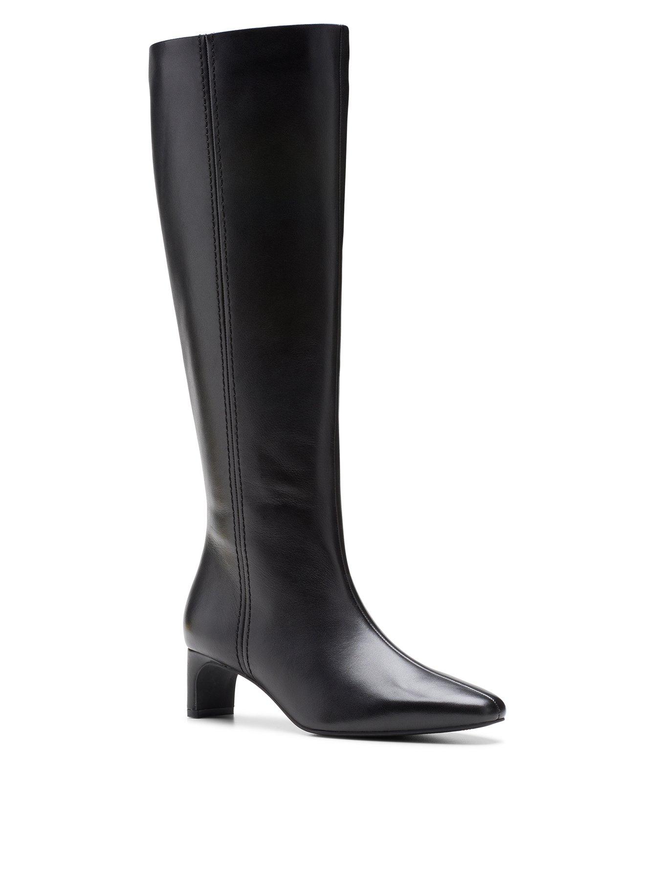clarks-edina-tall-leather-knee-boots-blackstillFront