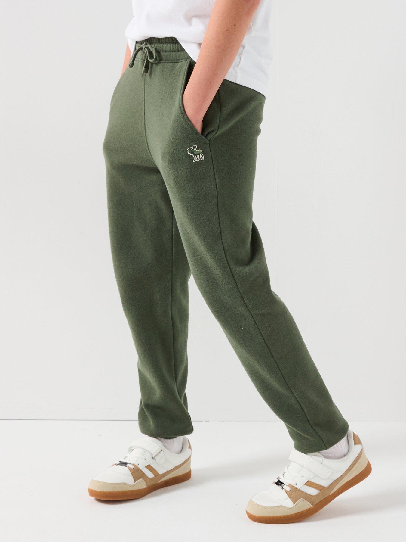 Image 1 of 5 of Abercrombie & Fitch Boys Essential Fleece Jogger - Green