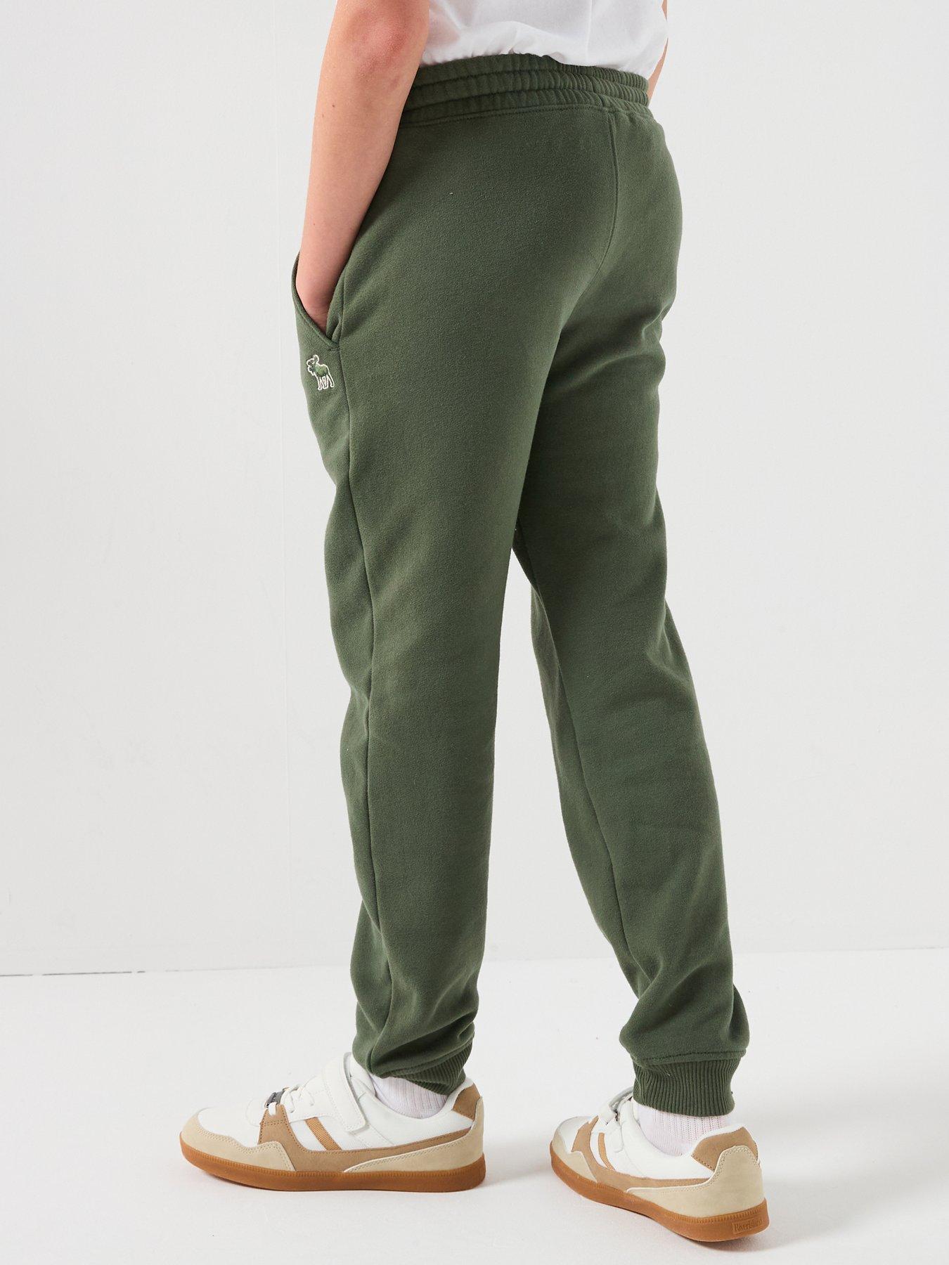 Image 2 of 5 of Abercrombie & Fitch Boys Essential Fleece Jogger - Green