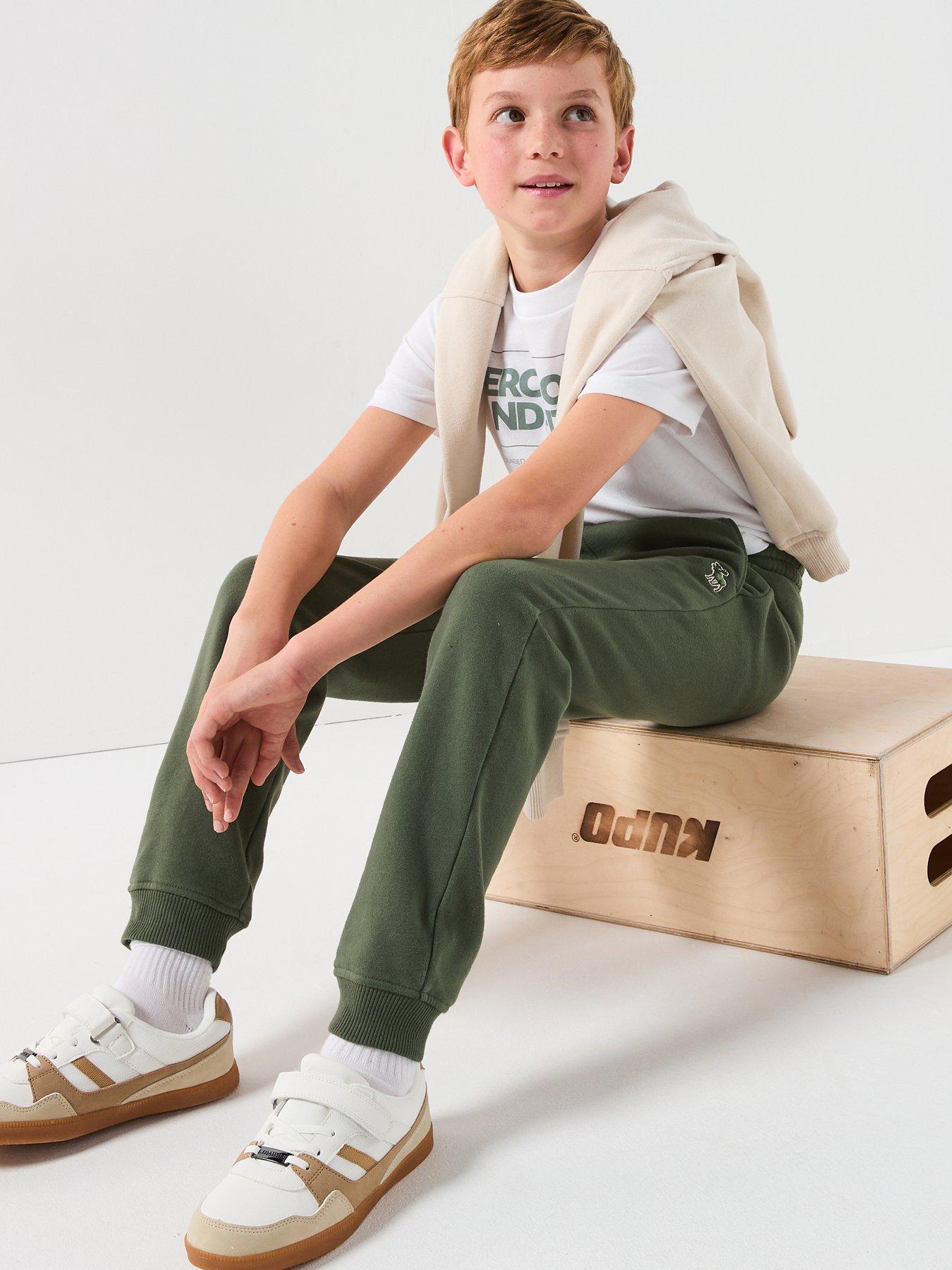 Image 3 of 5 of Abercrombie & Fitch Boys Essential Fleece Jogger - Green