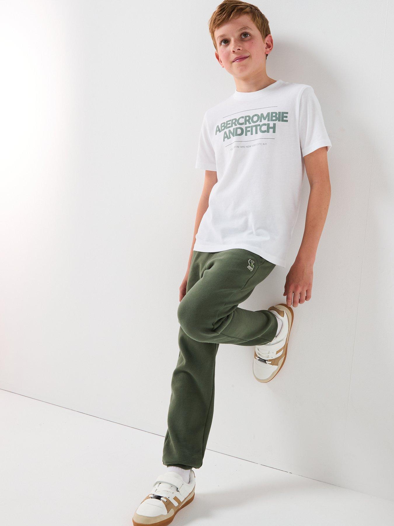 Image 4 of 5 of Abercrombie & Fitch Boys Essential Fleece Jogger - Green