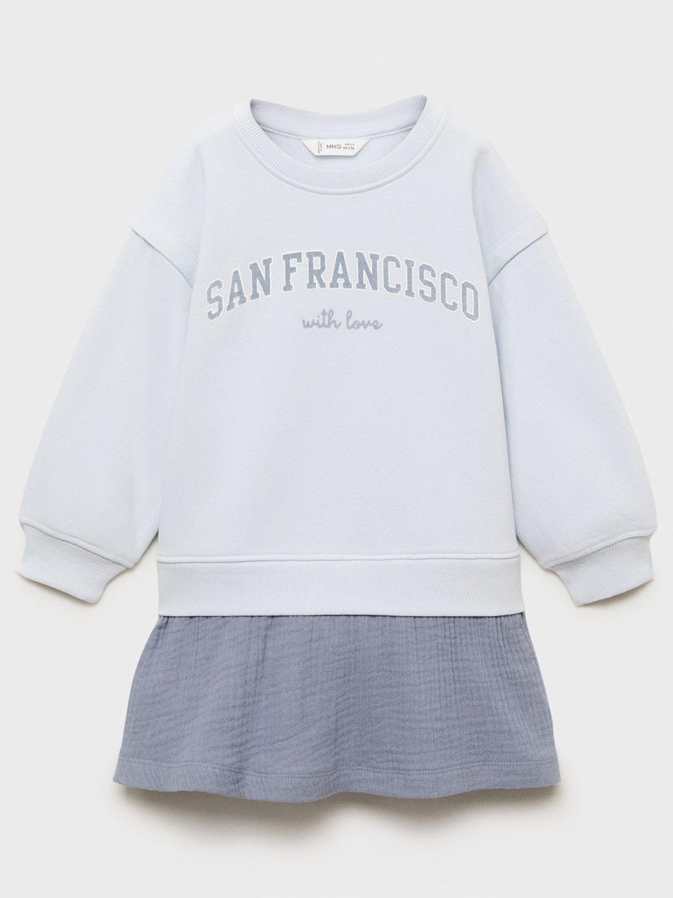 Mango Younger Girls 2 In 1 San Francisco Sweat Dress - Blue