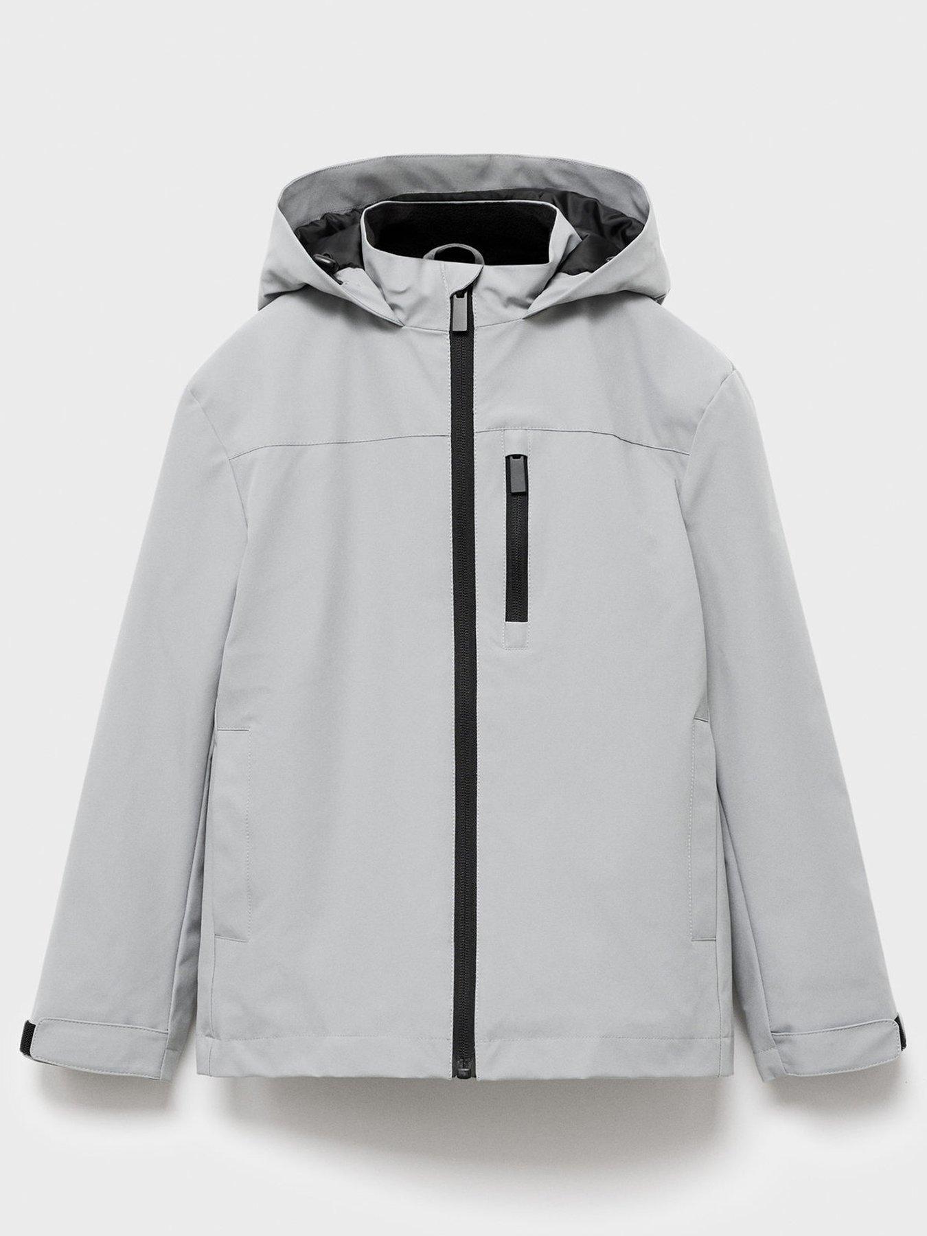 Mango Boys Hooded Coat - Grey
