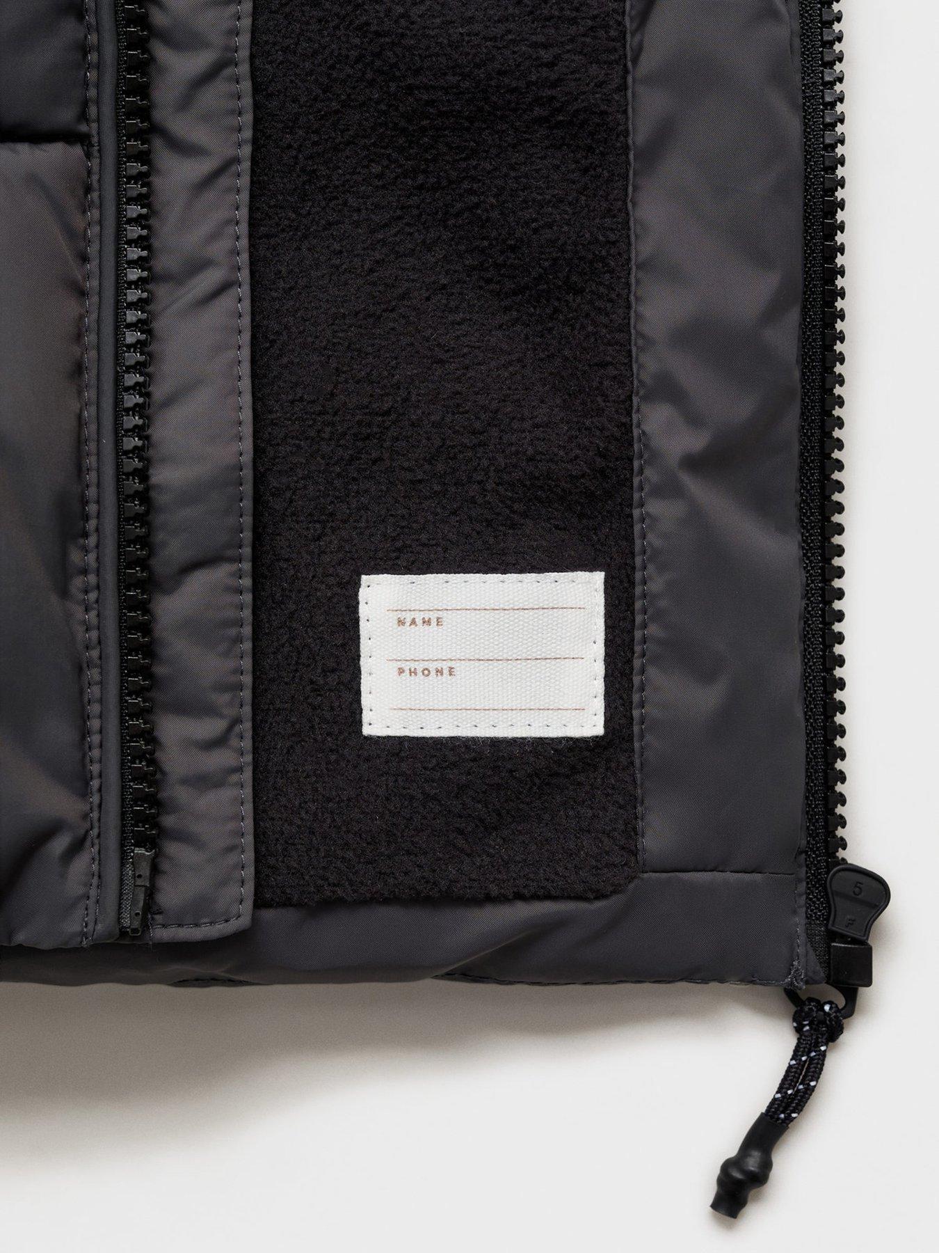 mango-boys-longline-padded-coat-dark-greydetail