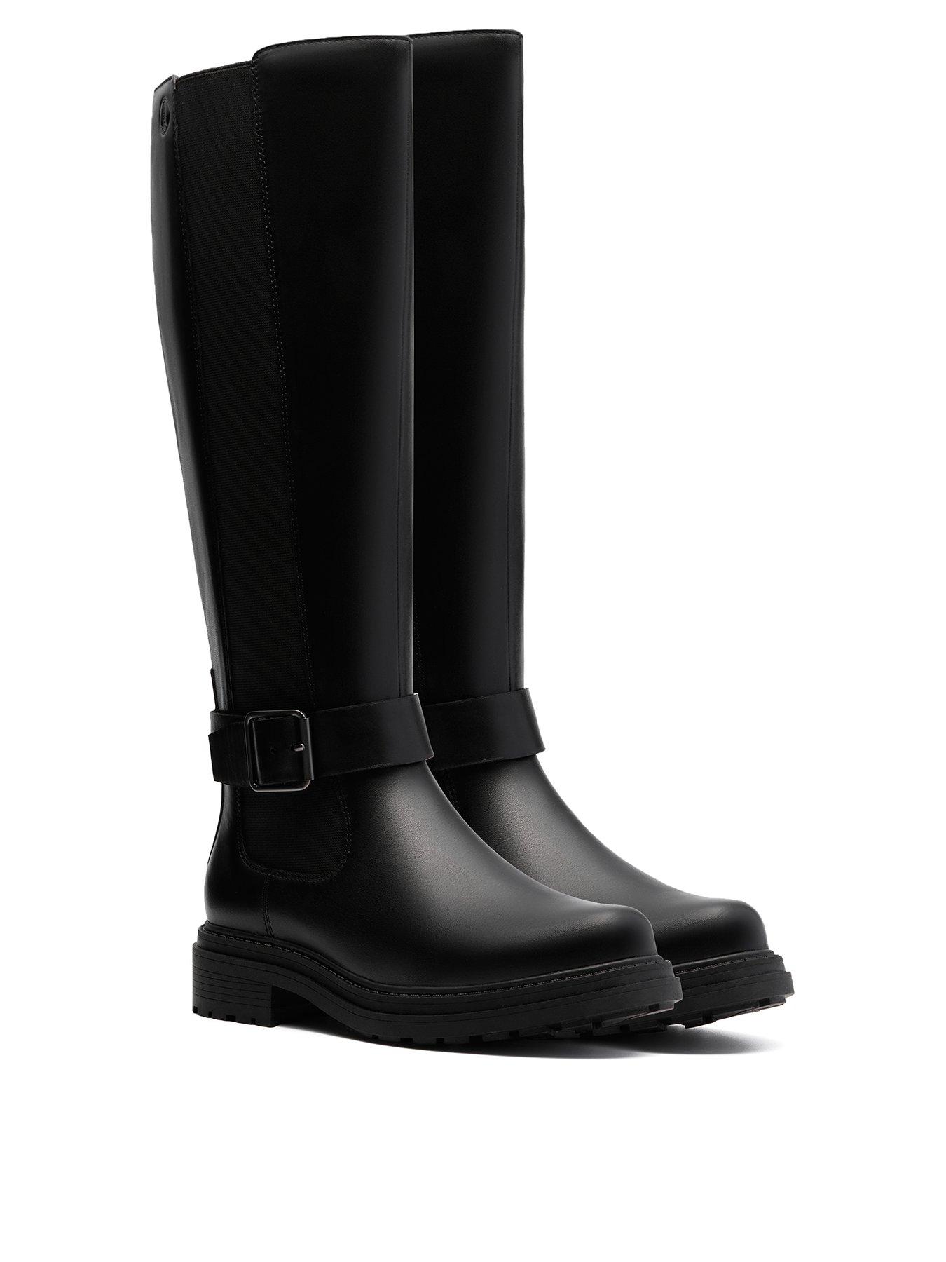 Image 2 of 6 of Clarks Orinoco3 Tall Leather Knee Boots -Black