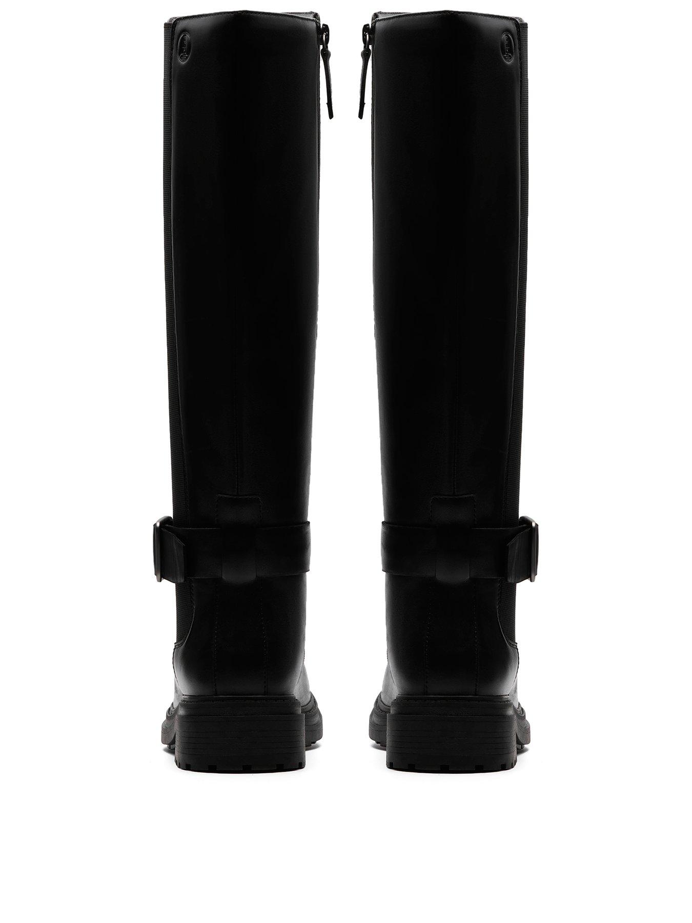 Image 3 of 6 of Clarks Orinoco3 Tall Leather Knee Boots -Black