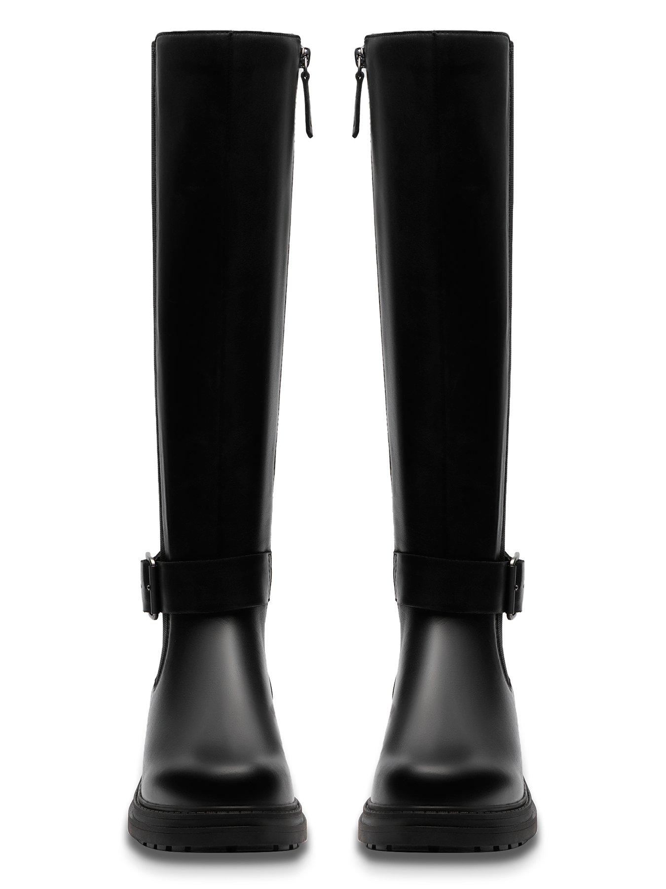 Image 4 of 6 of Clarks Orinoco3 Tall Leather Knee Boots -Black