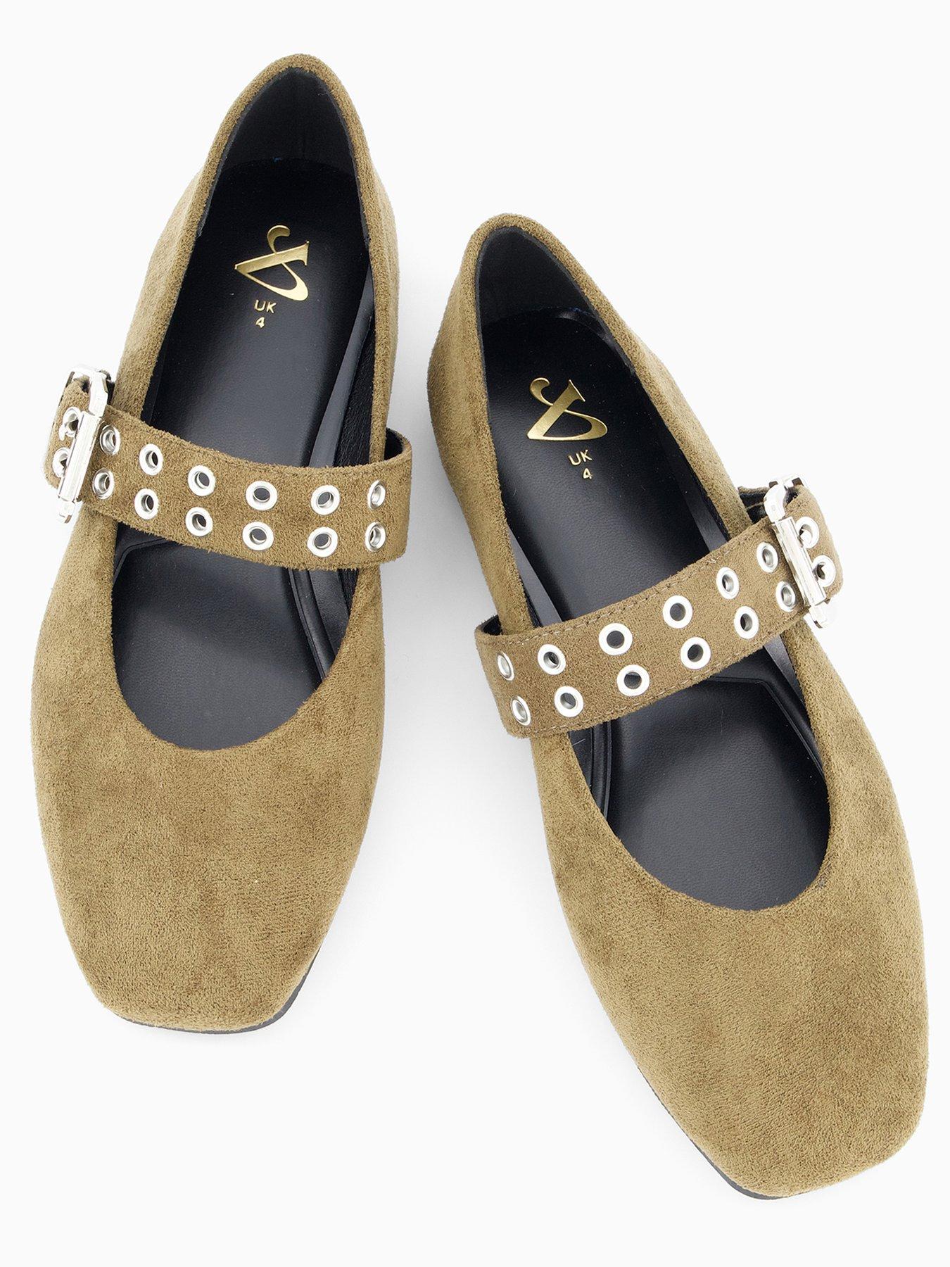 the-very-collection-wide-fit-ballet-flat-khakidetail