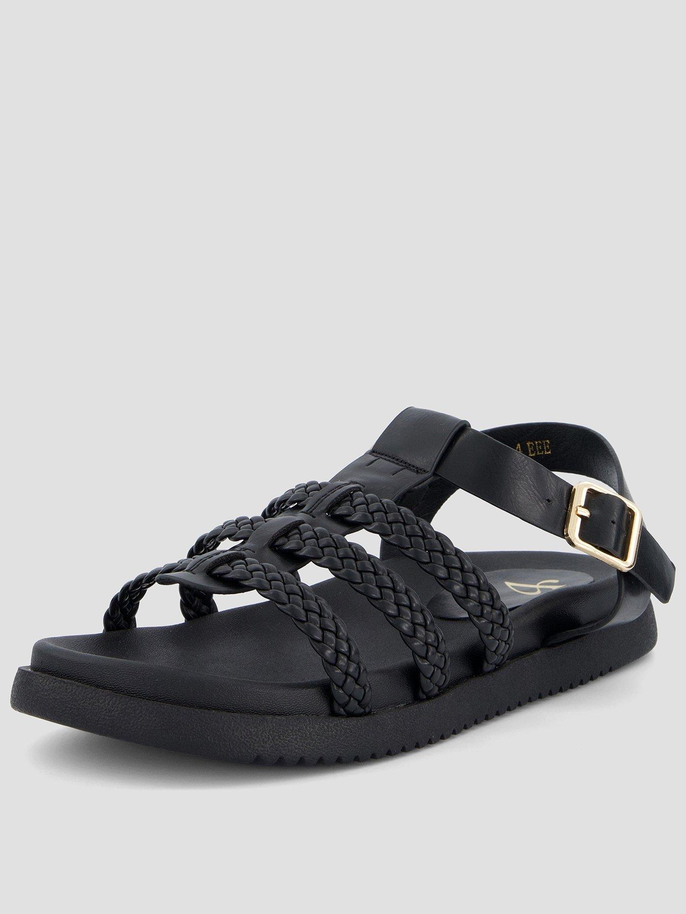 the-very-collection-extra-wide-fit-gladiator-sandal-blackfront