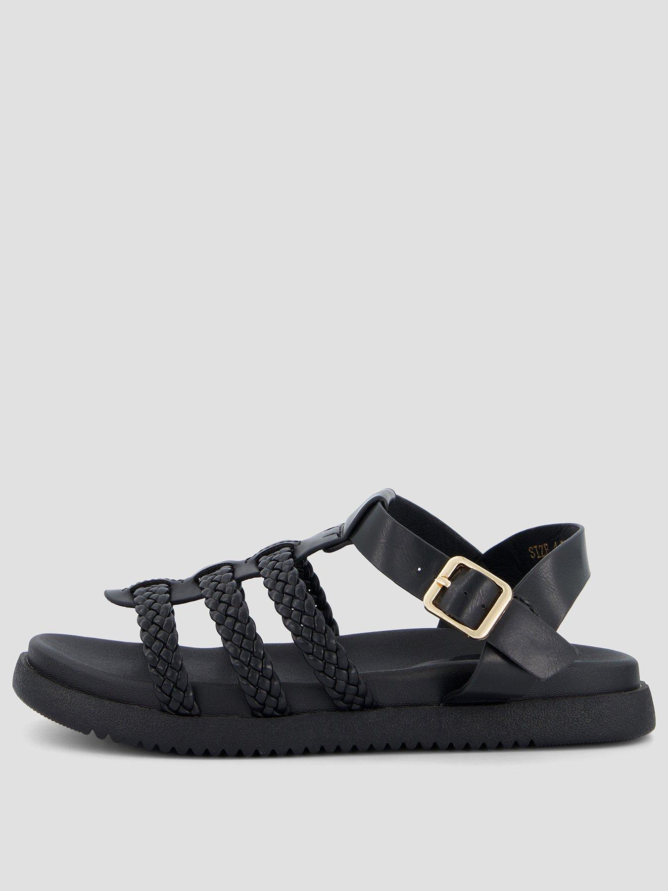 the-very-collection-extra-wide-fit-gladiator-sandal-blackstillFront
