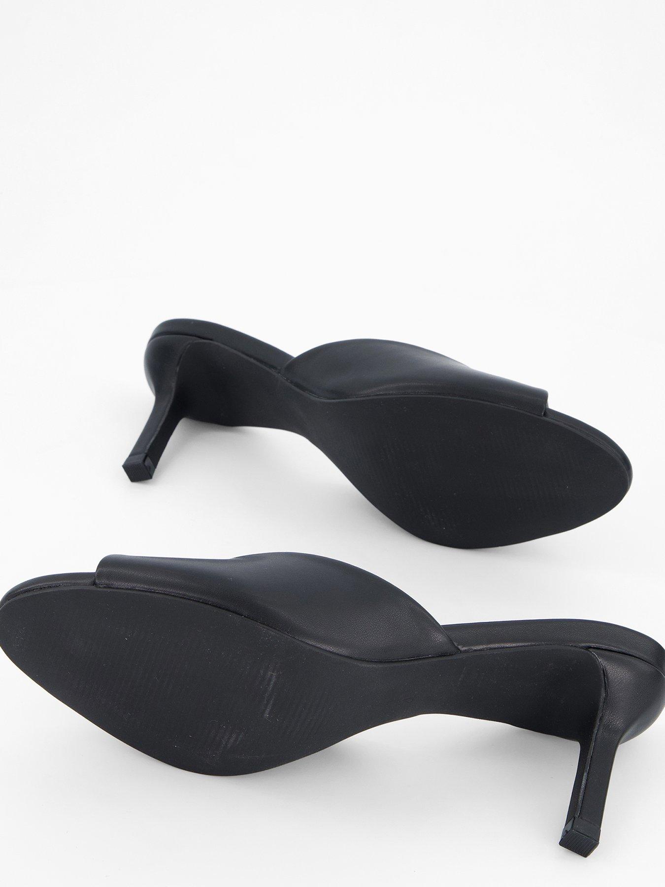Image 5 of 7 of The Very Collection Heeled Mule Sandal - Black
