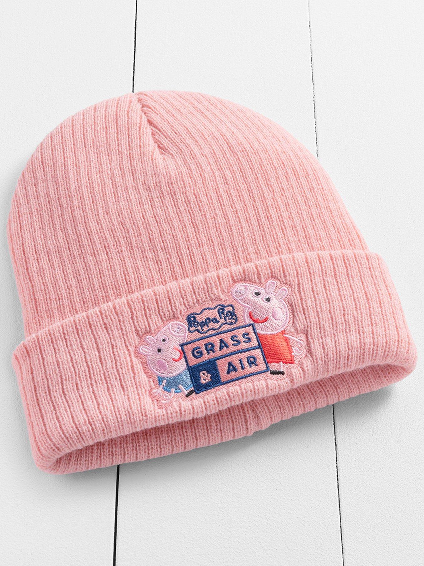 Grass & Air Infant/ Junior Peppa Pig Lined Beanie - Pink