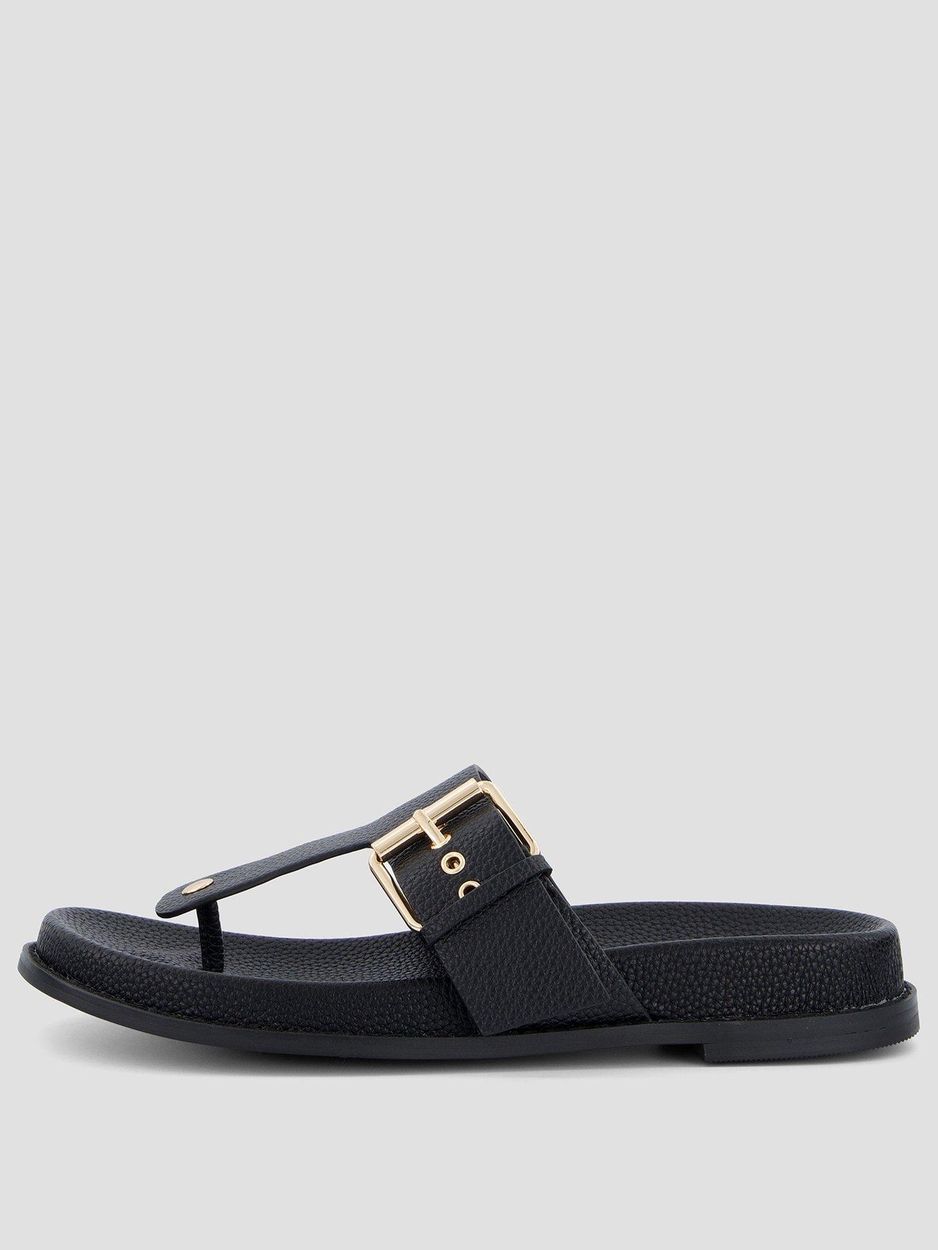the-very-collection-toe-post-footbed-sandal-blackstillFront