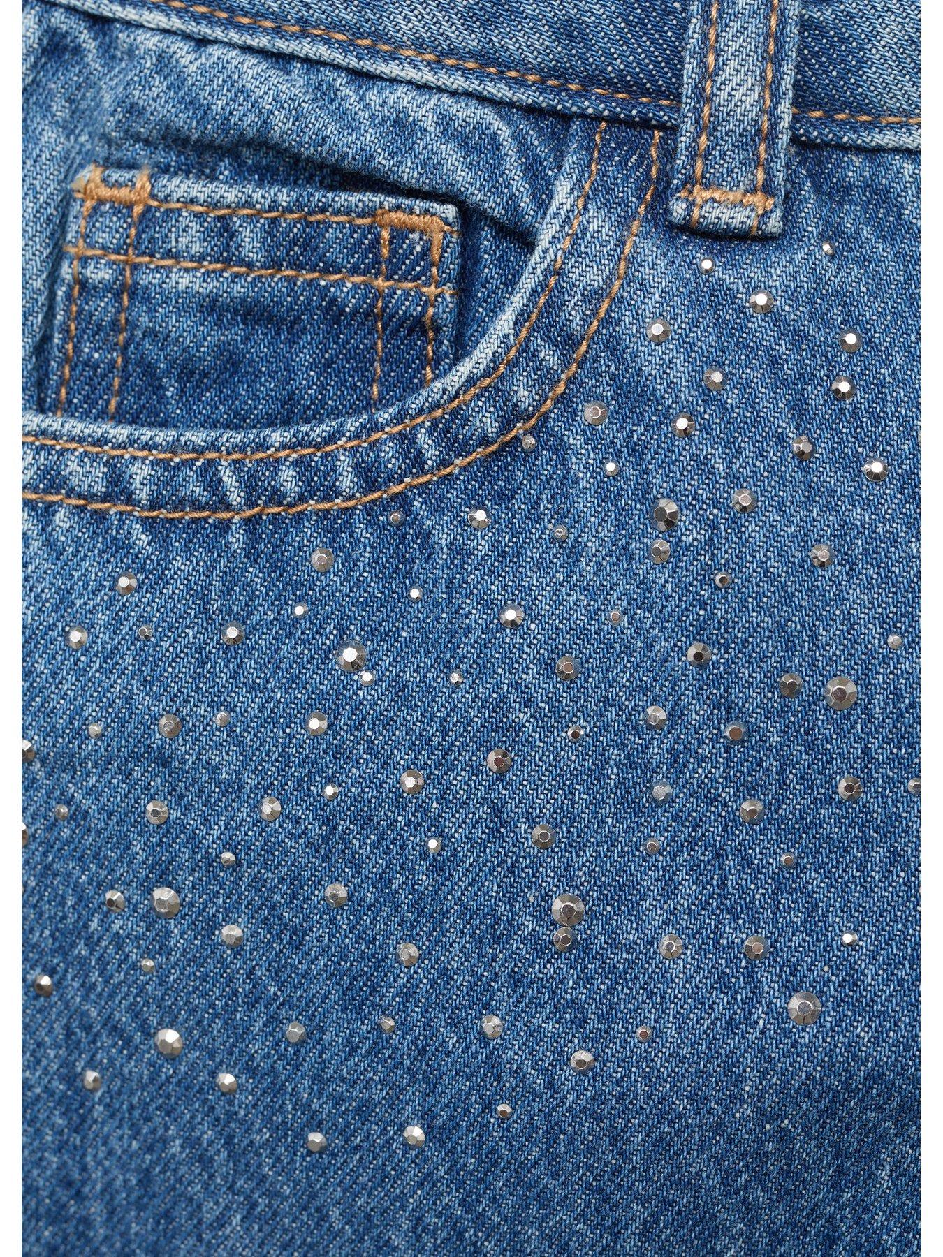 mango-girls-rhinestone-wide-jeans-dark-blueoutfit