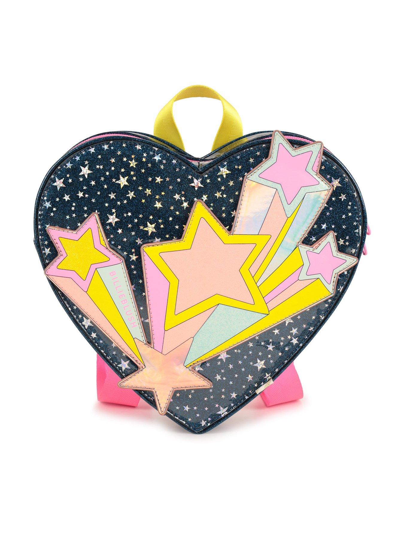 Billieblush Girls Small Heart Backpack - Navy