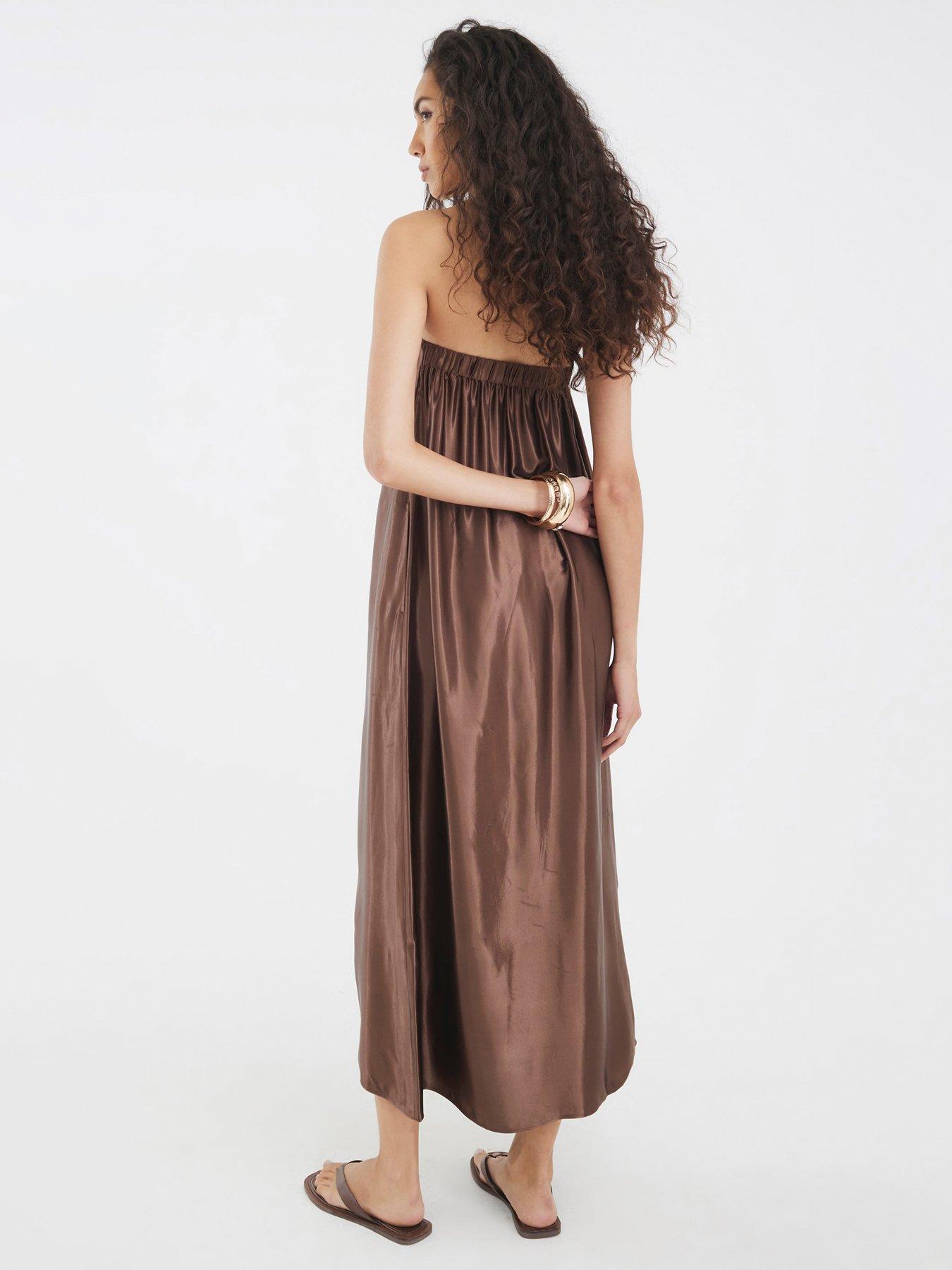 river-island-bandeau-dress-brownstillFront