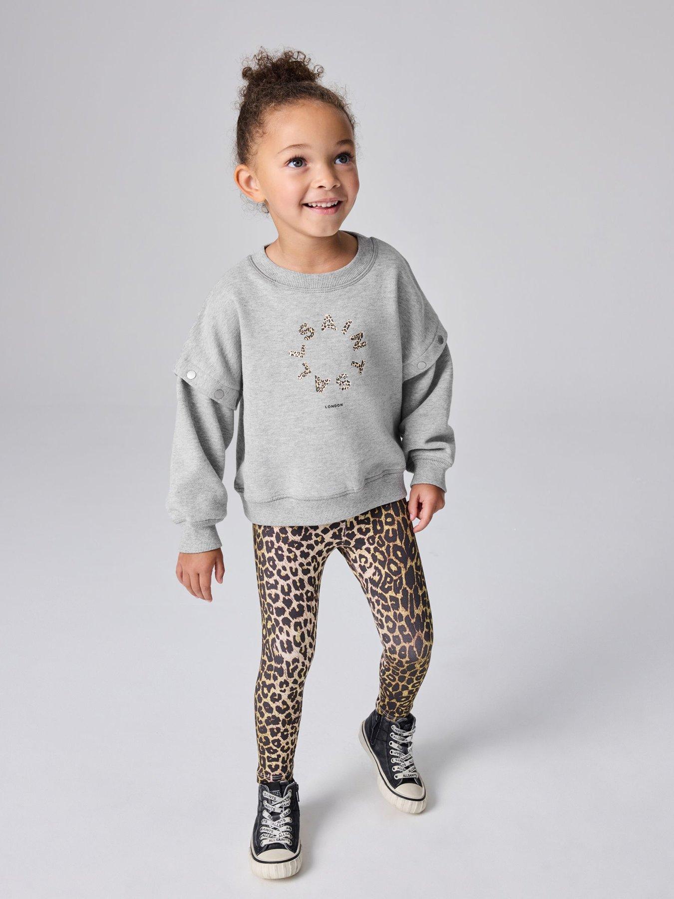 smALLSAINTS Girls Button Sweat Top Set - Multi