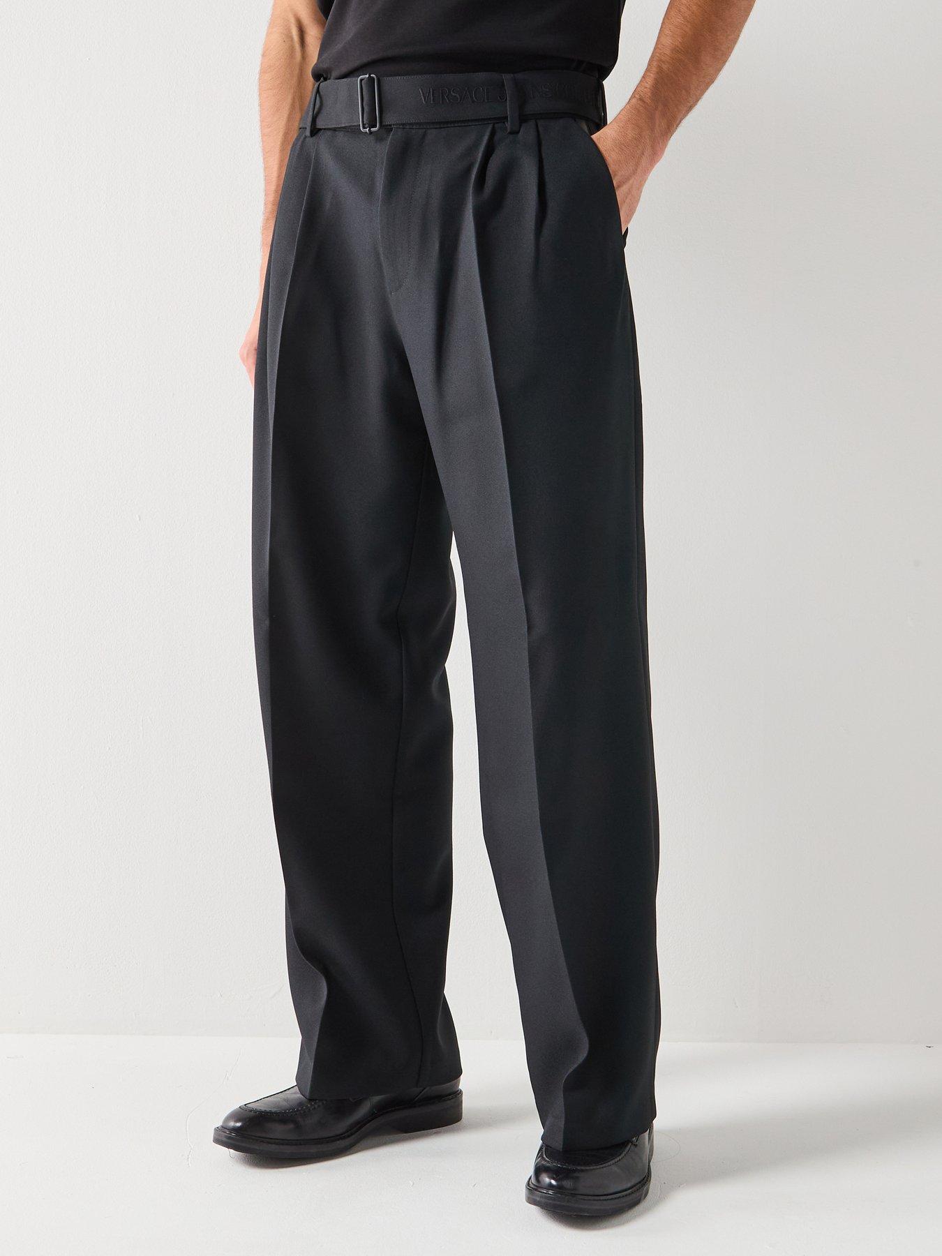 Versace Jeans Couture Versace Jeans Couture Double Band Relax Fit Smart Trousers - Black