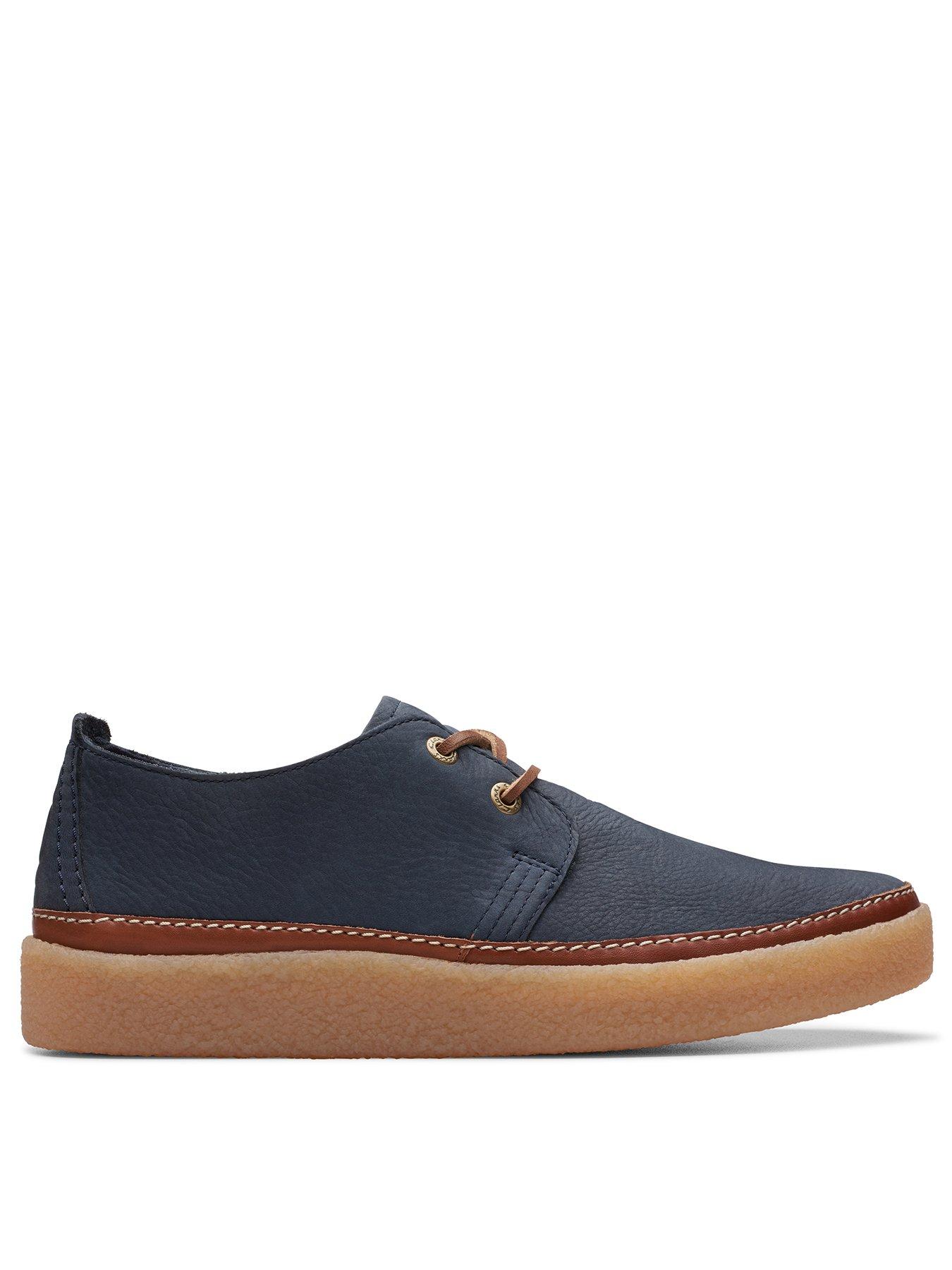 Clarks Clarkwood Low Suede Lace Up Shoes - Navy