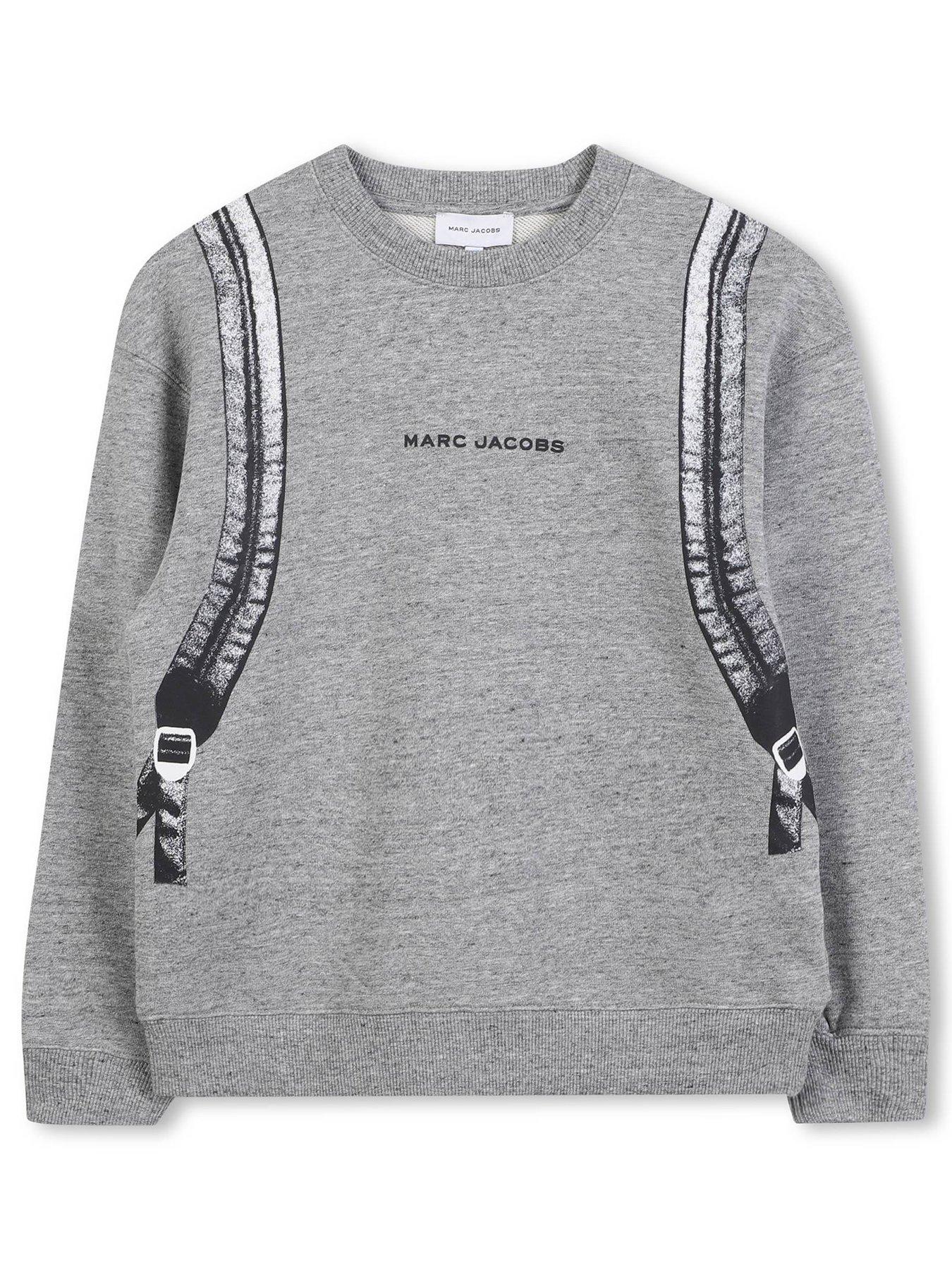 Image 1 of 5 of MARC JACOBS Boys Backpack Print Sweatshirt - Grey