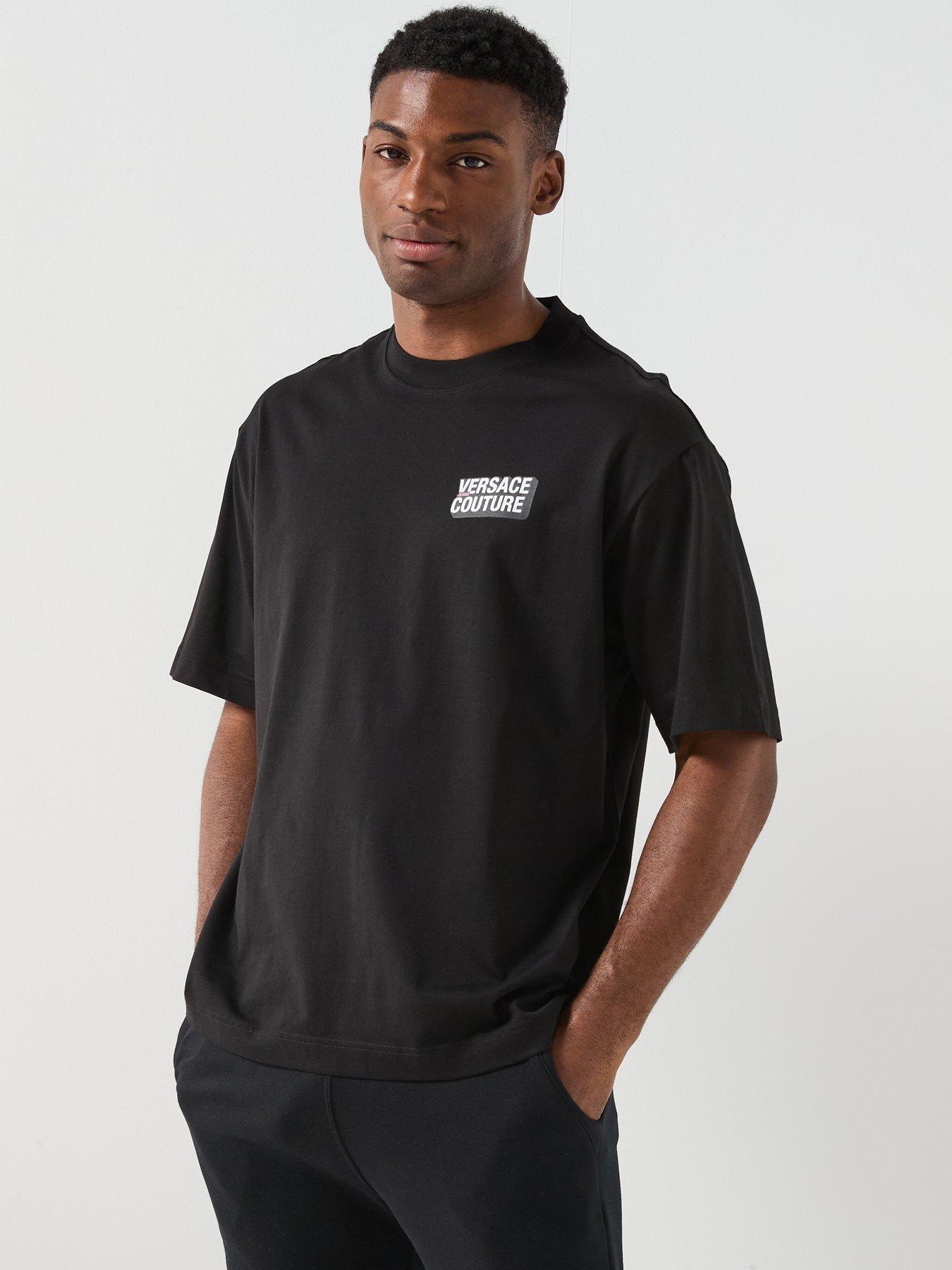 Versace Jeans Couture Square Flock Logo T-Shirt - Black