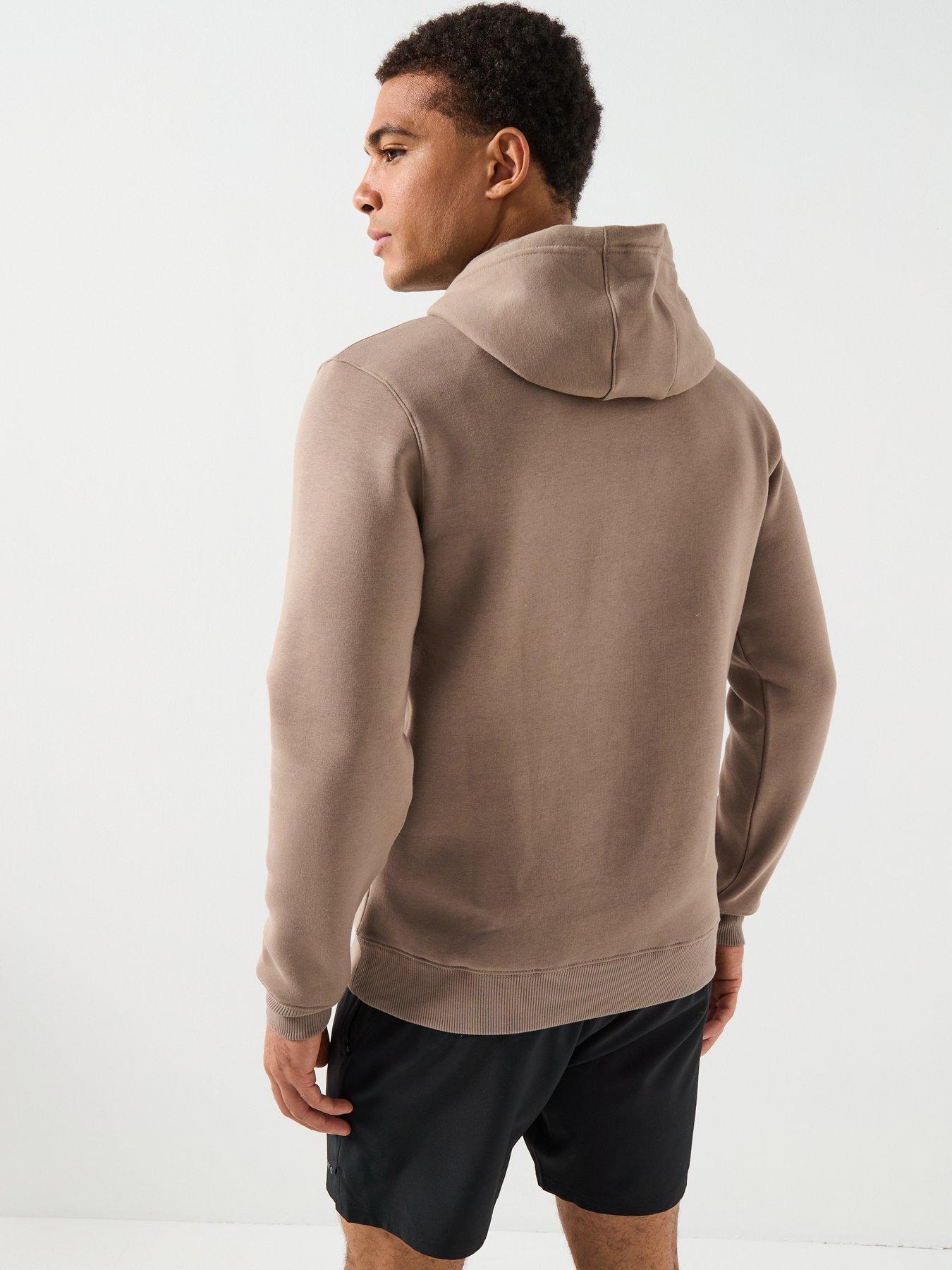 gym-king-mens-fundamental-fleece-hoodie-beigestillFront