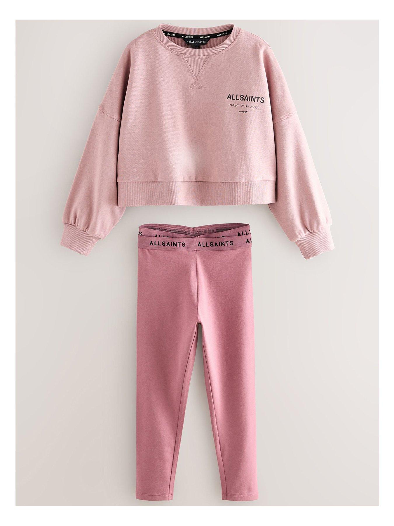 smALLSAINTS Girls Underground Sweat Top And Legging Set - Pink